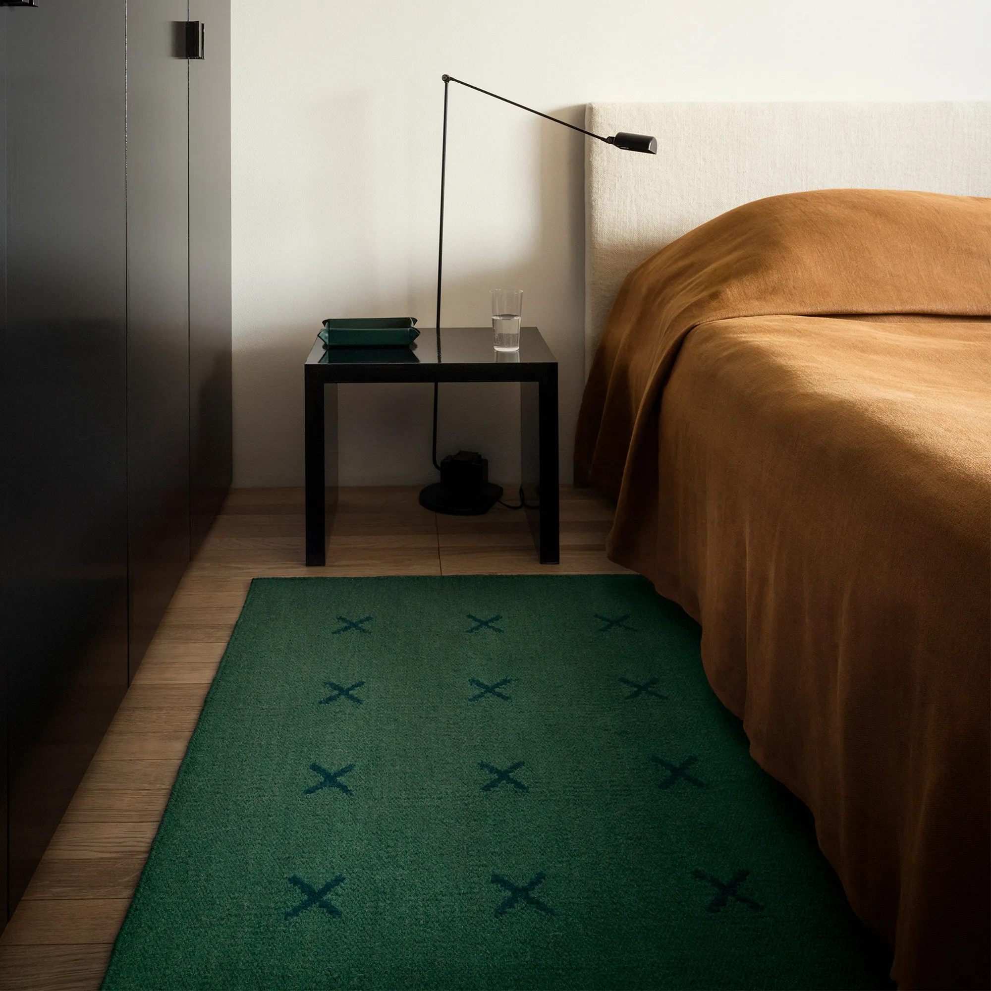 Cross Green/Deep Teal wool rug - 4