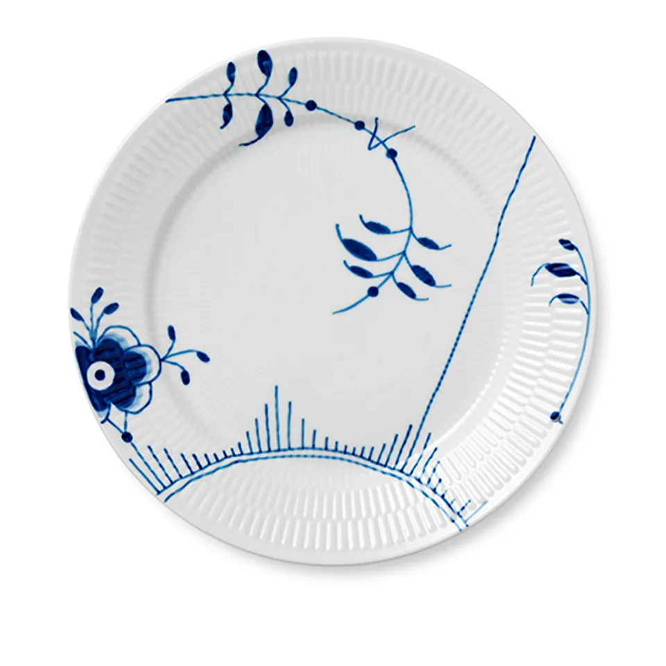 Blue Fluted Mega Plate 27 cm Decoration No. 2