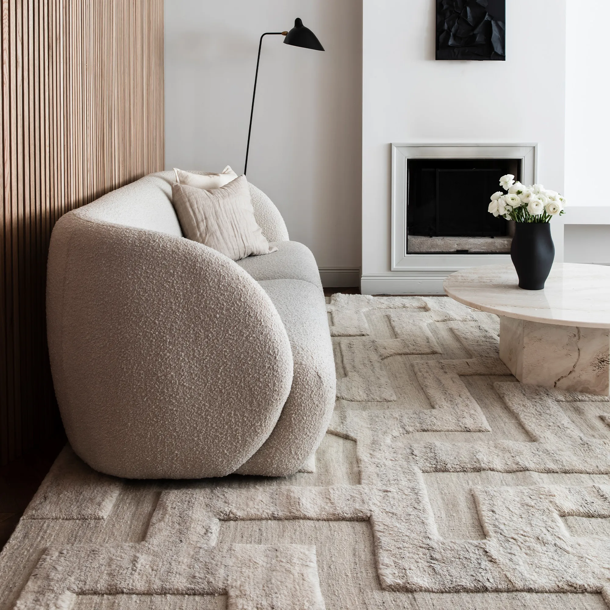 Boho Cream Mix Wool Rug
