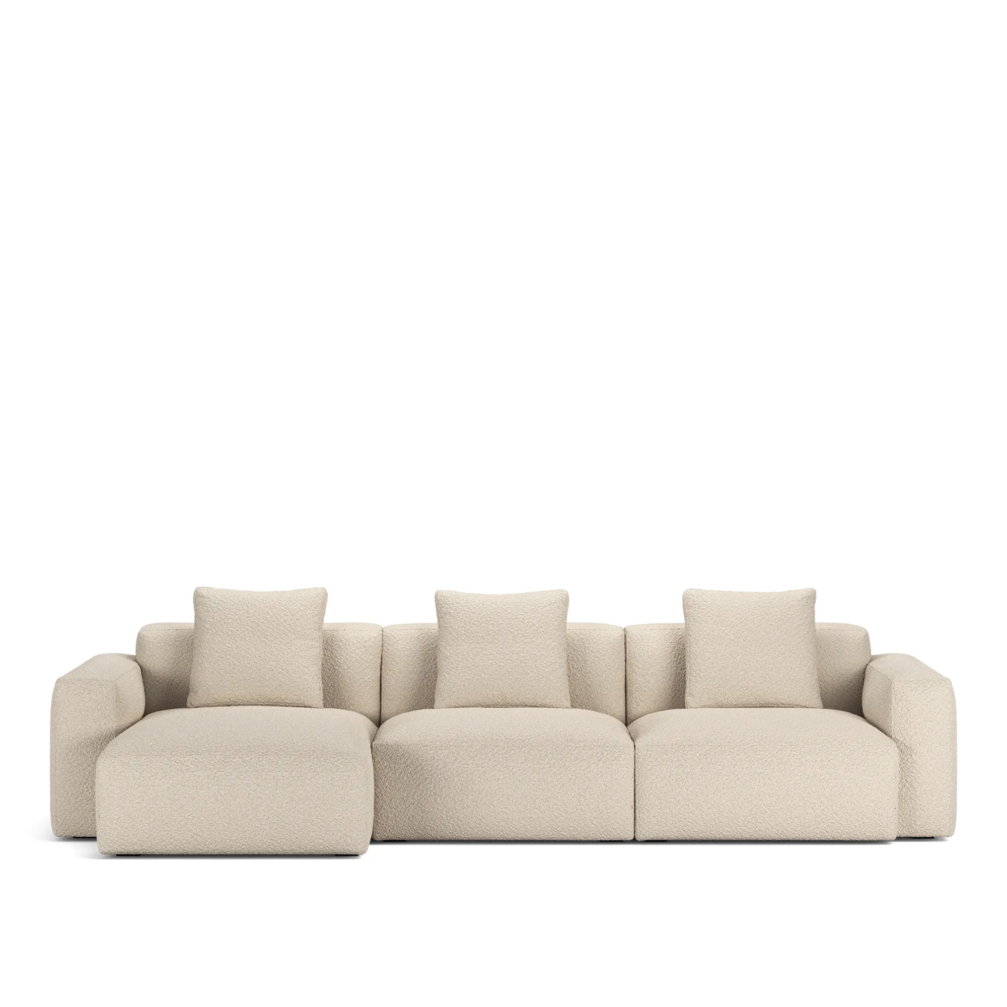 Brick 3-Seater Chaise Lounge Left - 10