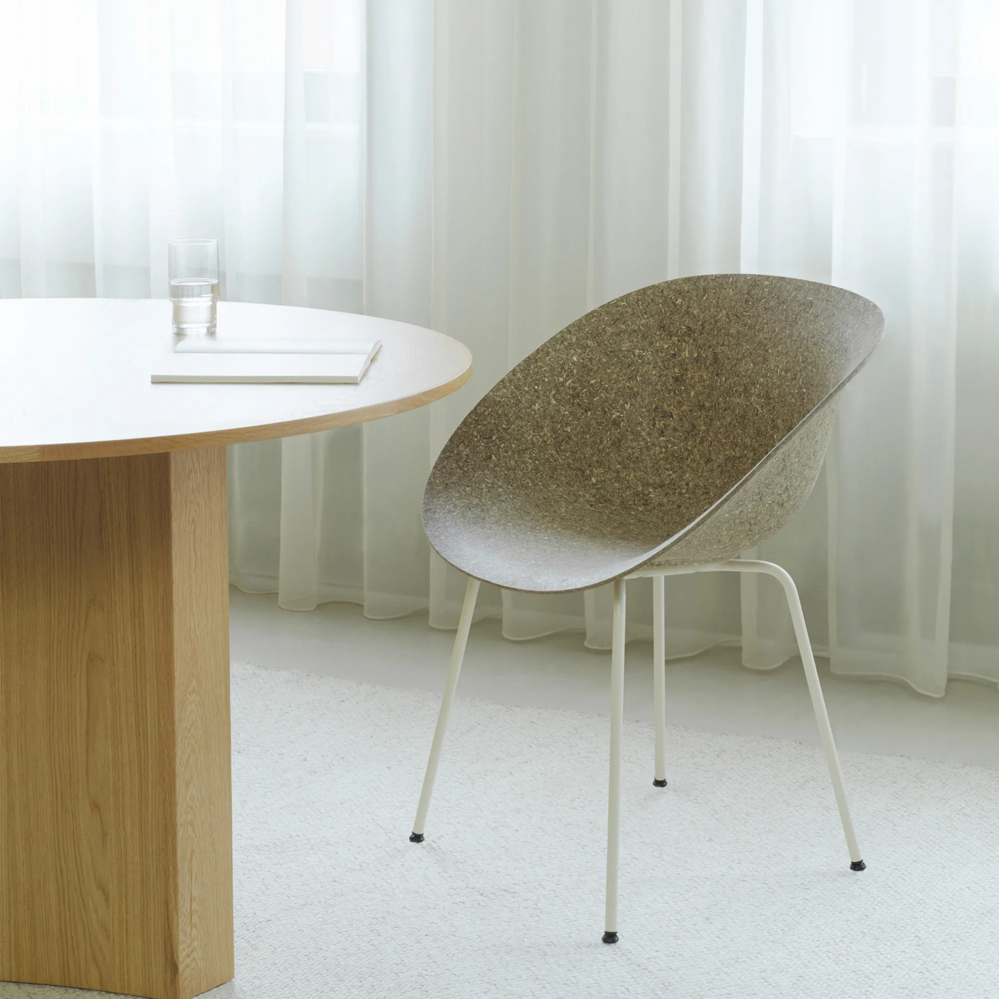 Mat Armchair Cream Steel - 2