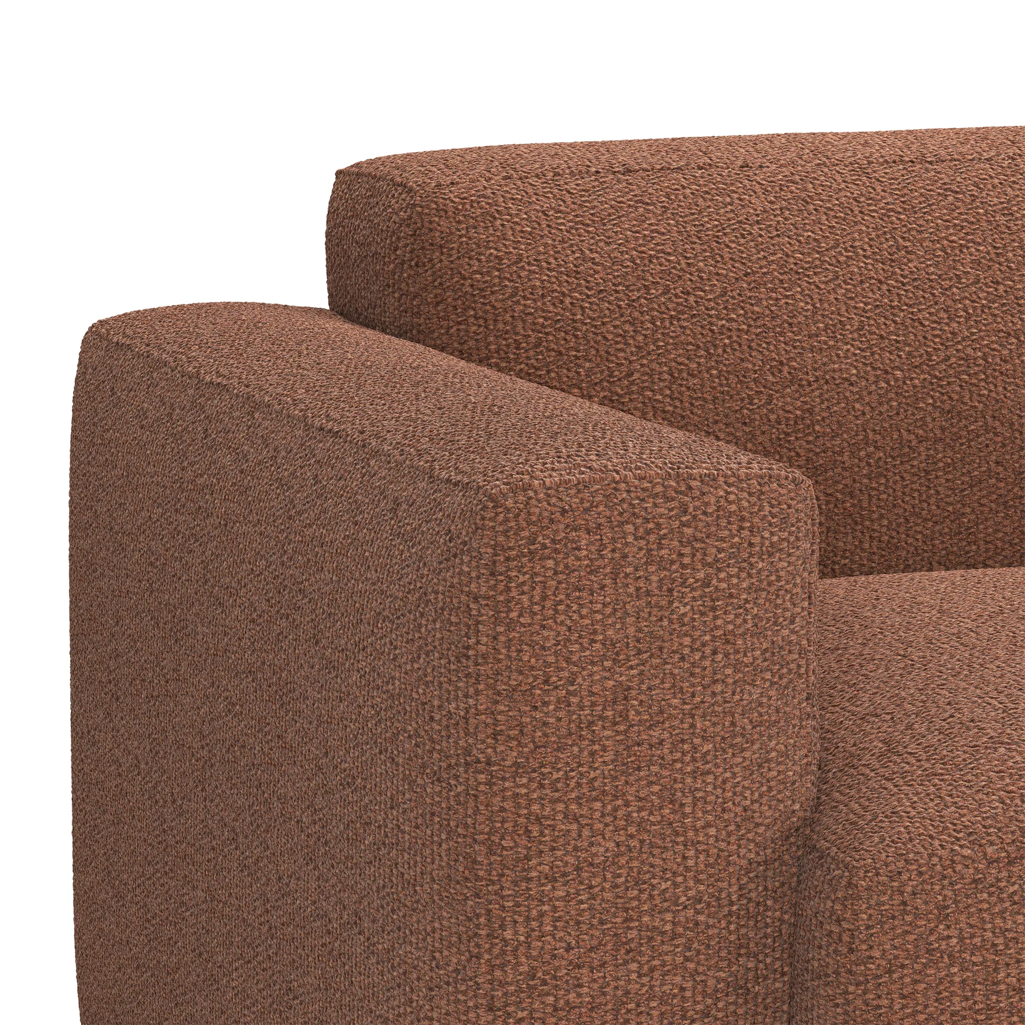 Brick 2-Seater Chaise Lounge Open End Left - 2