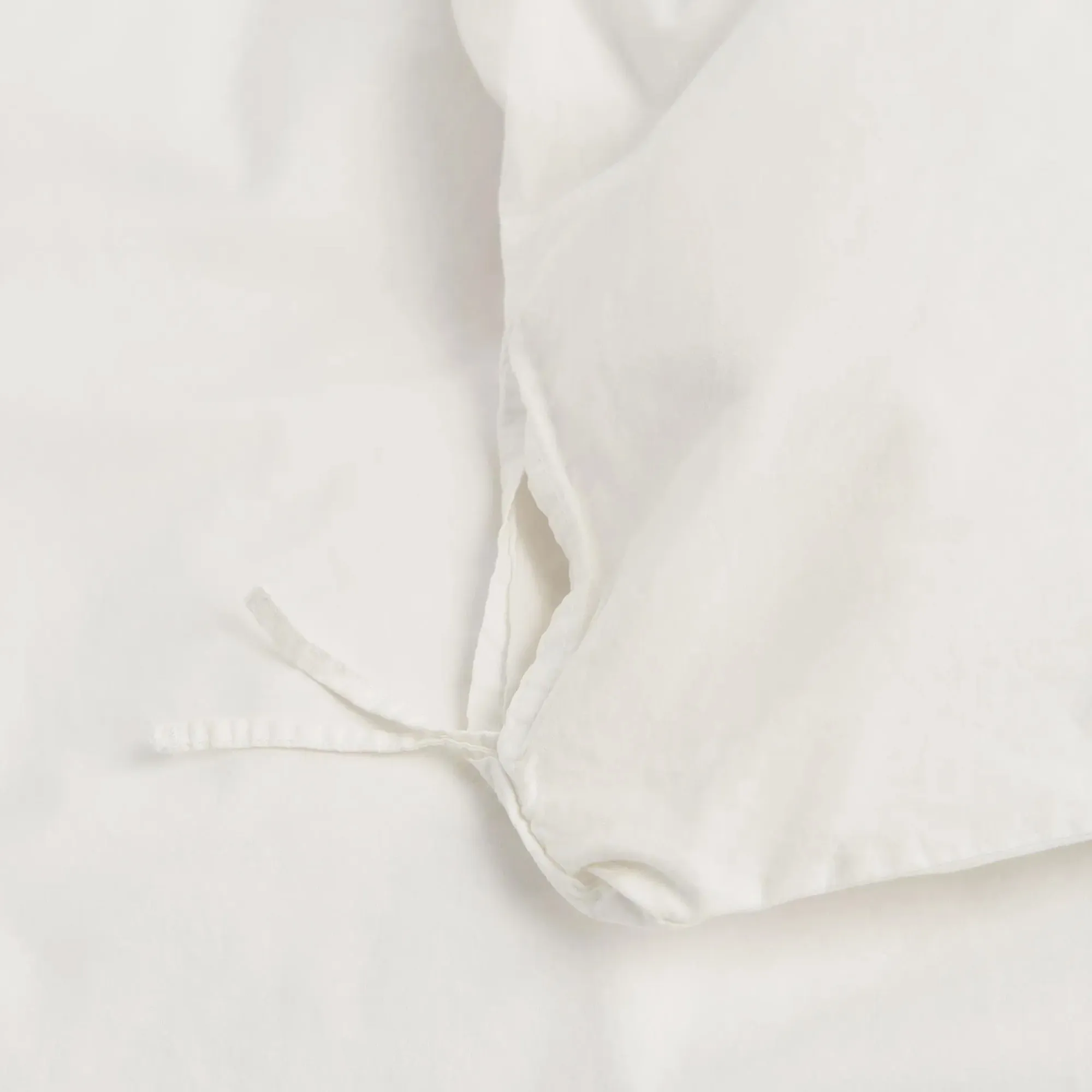 Percale Solid Broken White Duvet Cover - 3