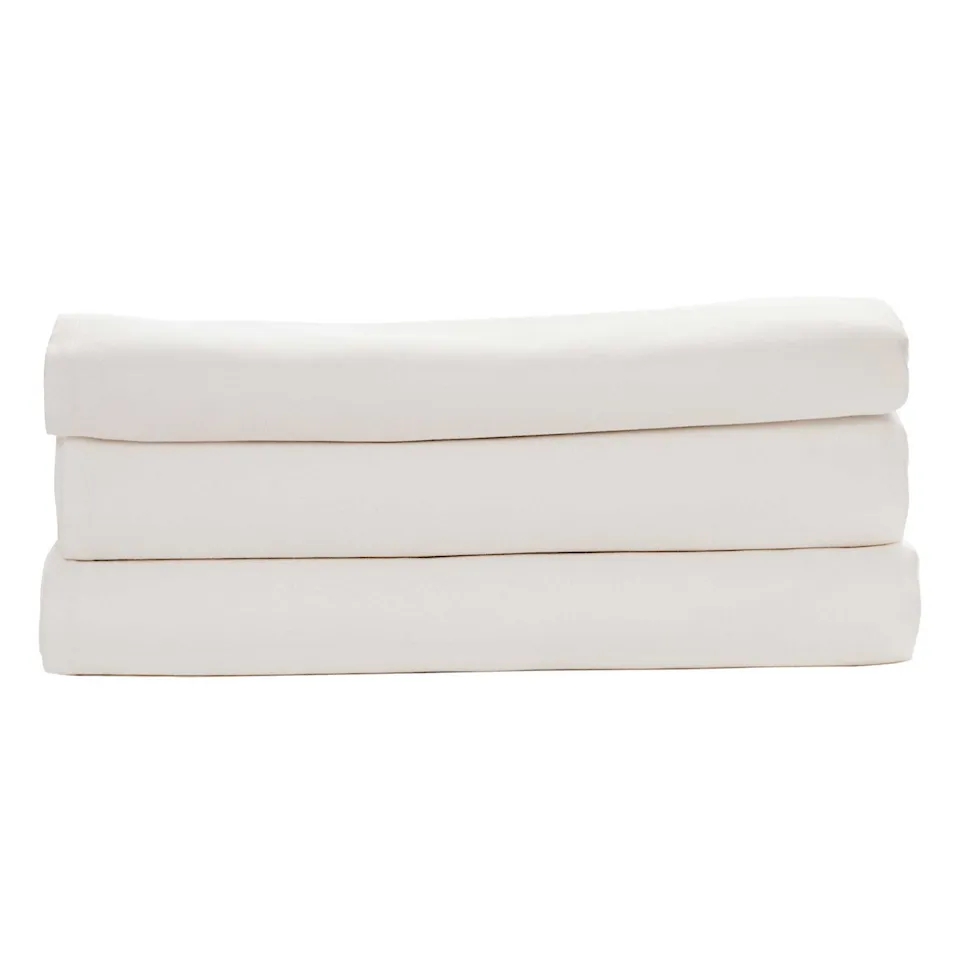 Satin Bed Sheet Double 280 x 280 cm - Ogland White