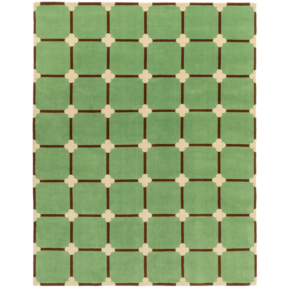 Flower Grid Big uldtæppe