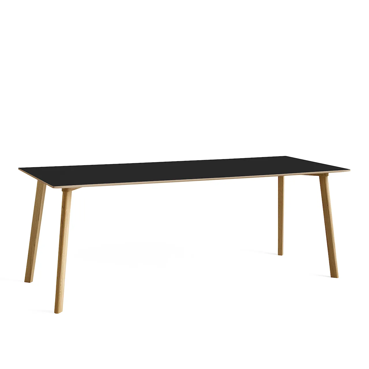 CPH Deux 210 2.0 Table Ink Black Lacquered Beech Frame L200 X W75 X H73 Ink Black Top Ink Black Lacquered Beech Edge