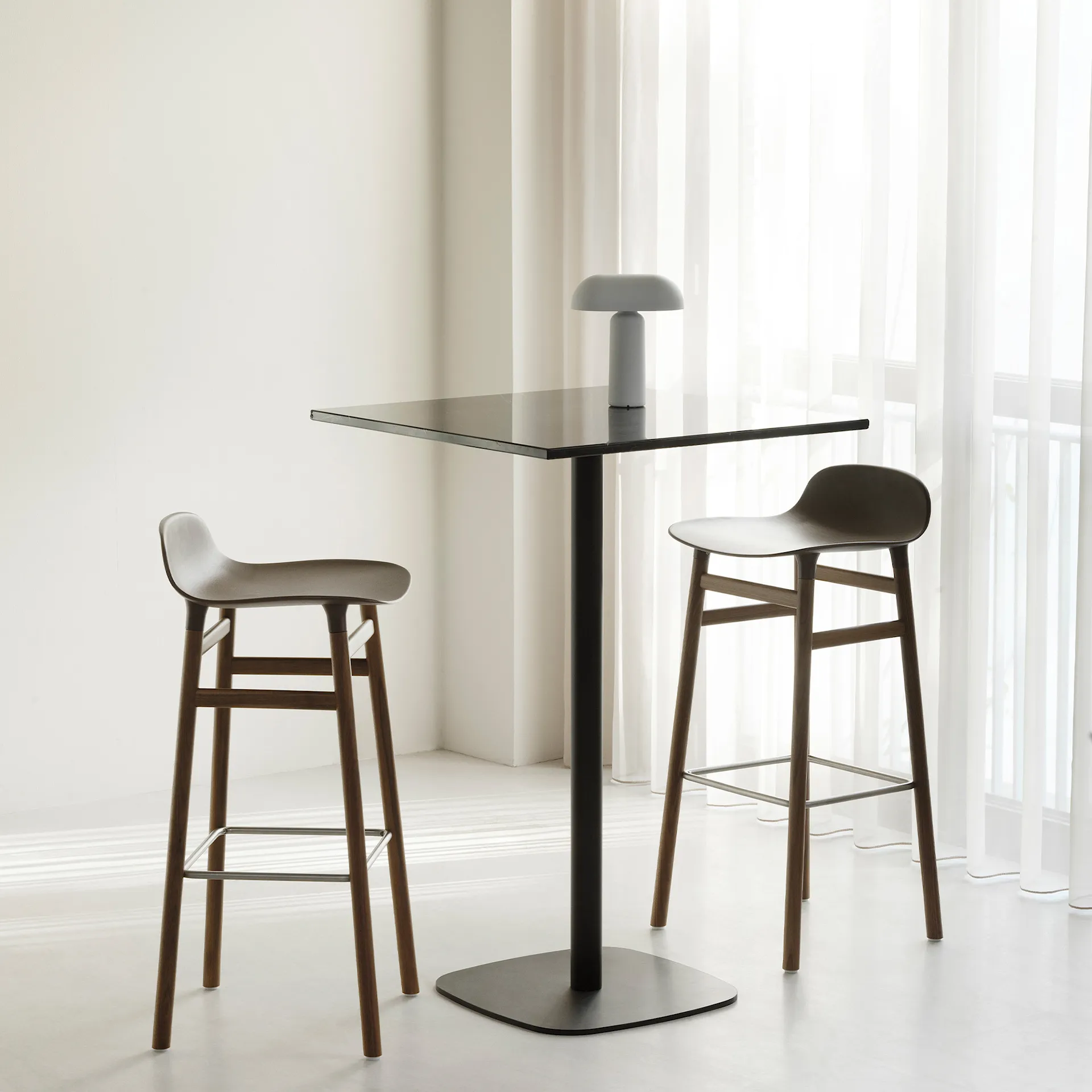 Form Barstool 65 cm Walnut - Normann Copenhagen - NO GA