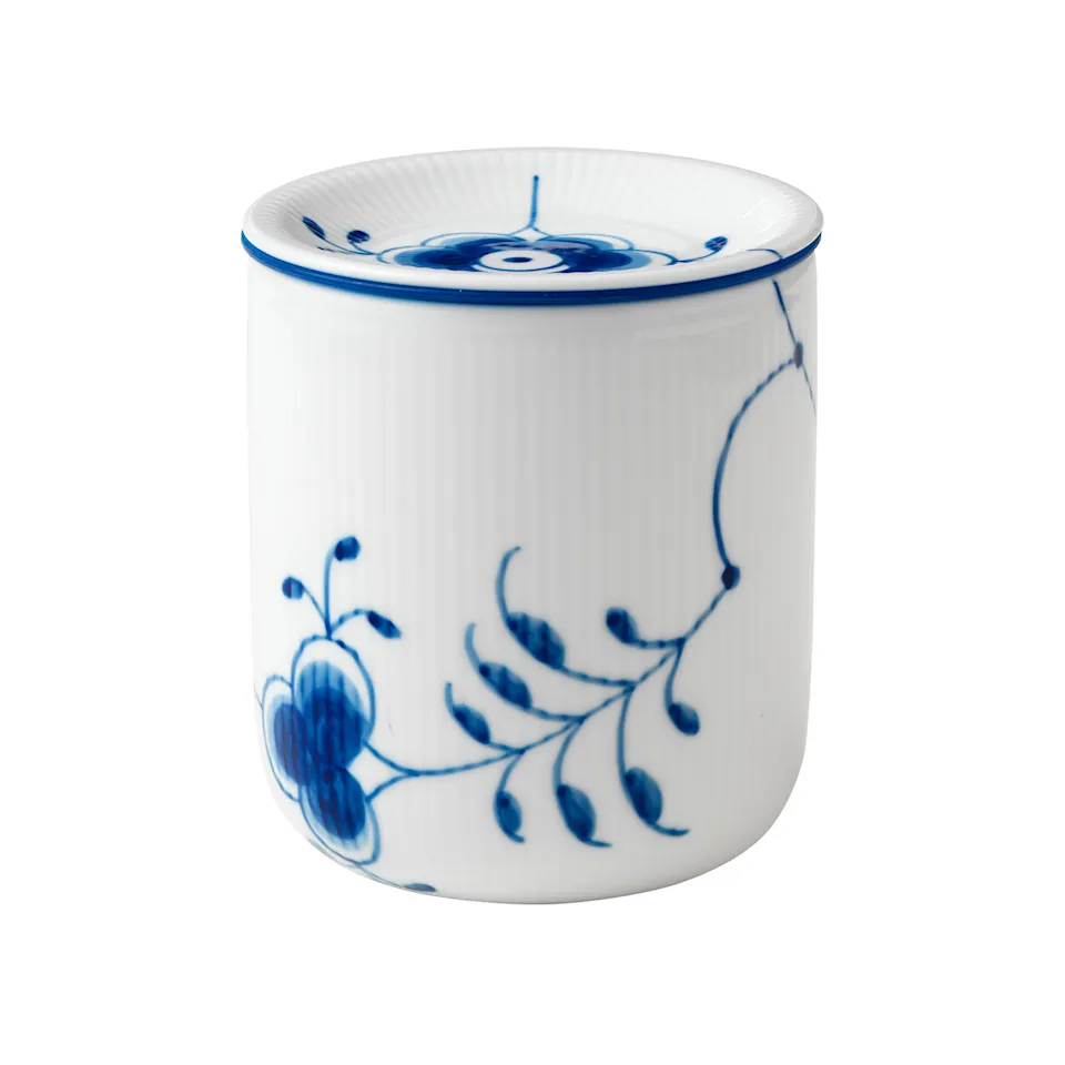 Blue Fluted Mega Storage Jar 80 cl / 13 cm