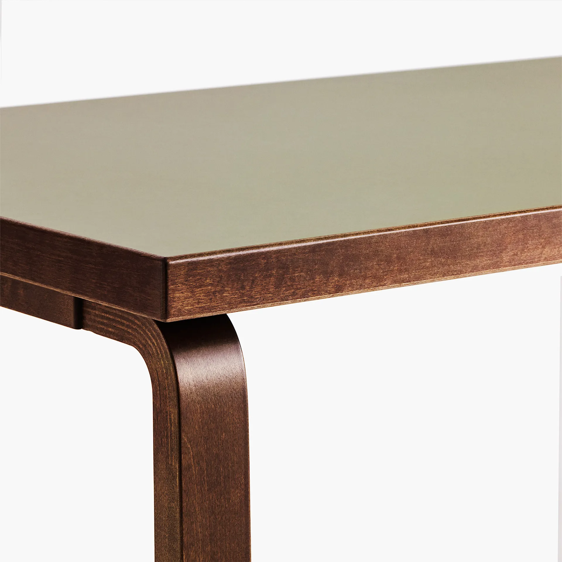 Table 83 Limited Edition Walnut Stain/Linoleum Olive - Artek - Alvar Aalto - NO GA