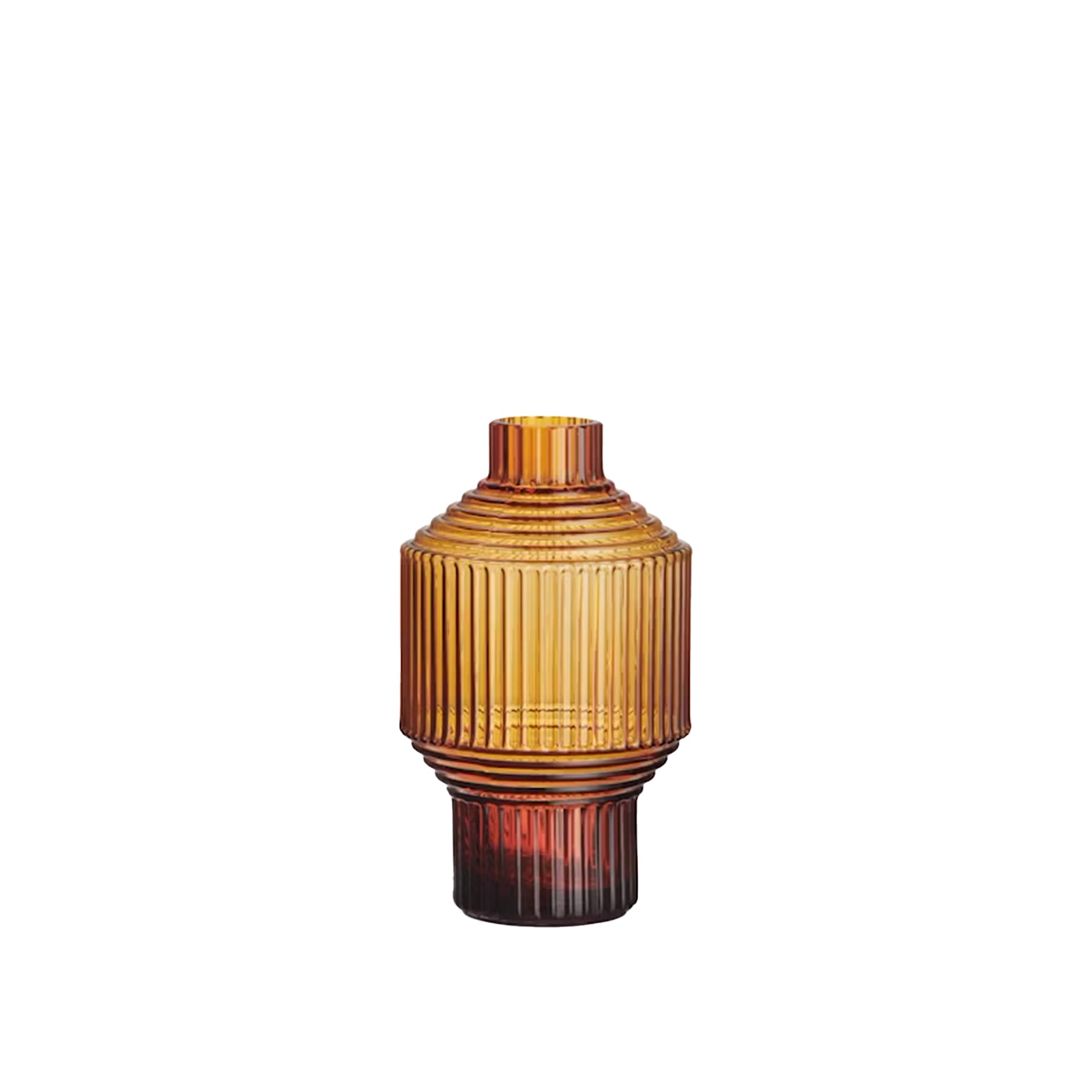 Paviljong Vase 134 mm - Mørk Amber - Kosta Boda - NO GA