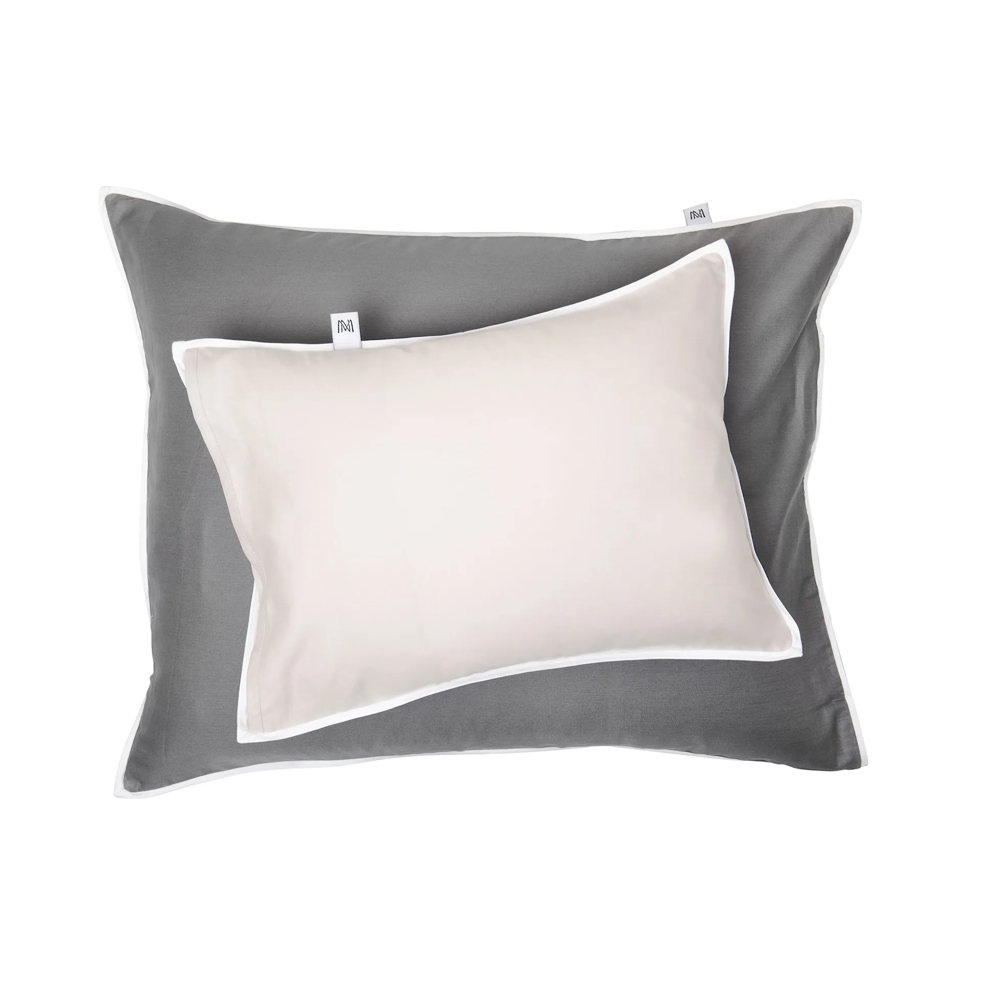 Duetto Pillow Case - Beige/Grey - Mille Notti - NO GA