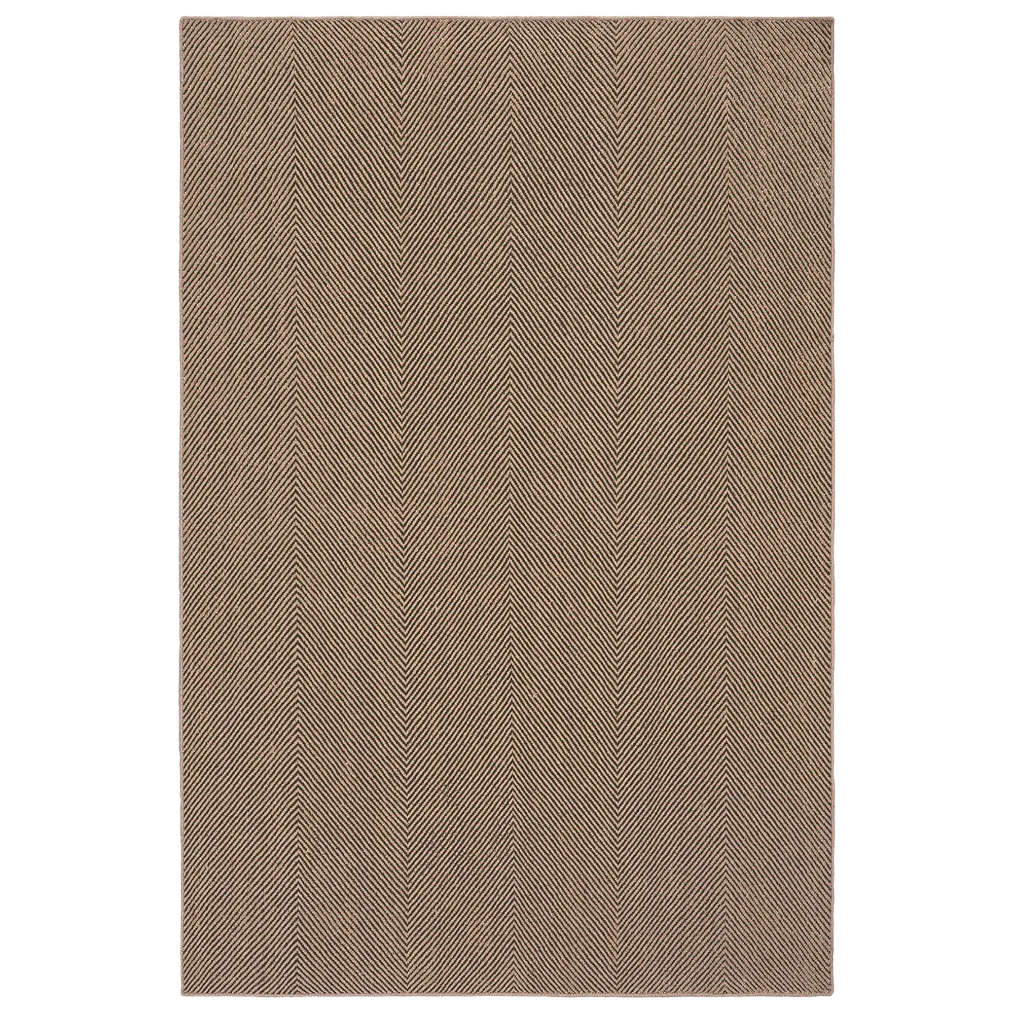 Jute Herringbone Natural/Brown matto - 1