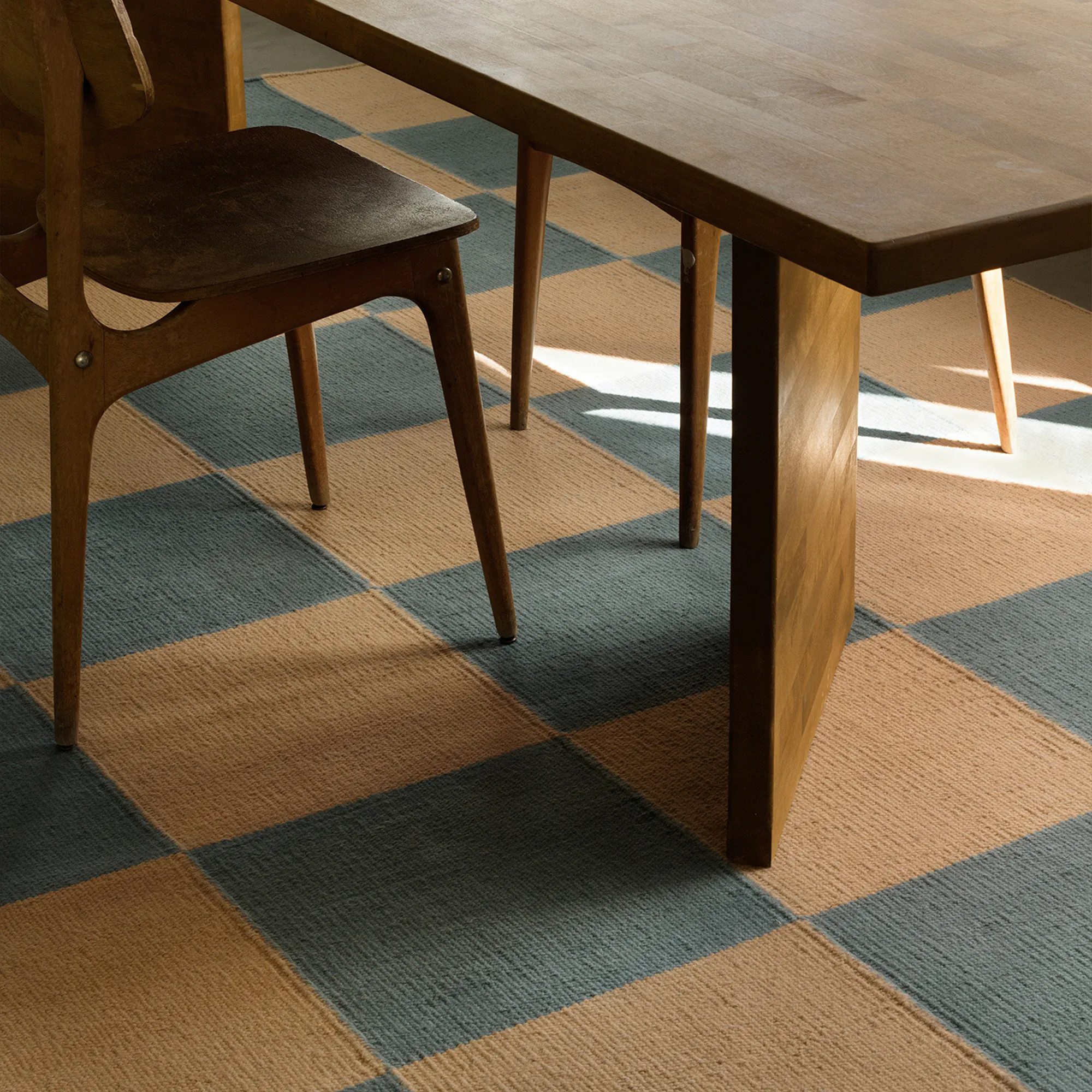 Square Blue/Coral villamatto