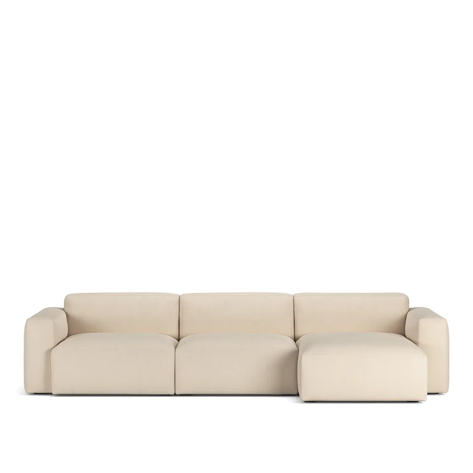 Brick 3-zitsbank met chaise longue rechts