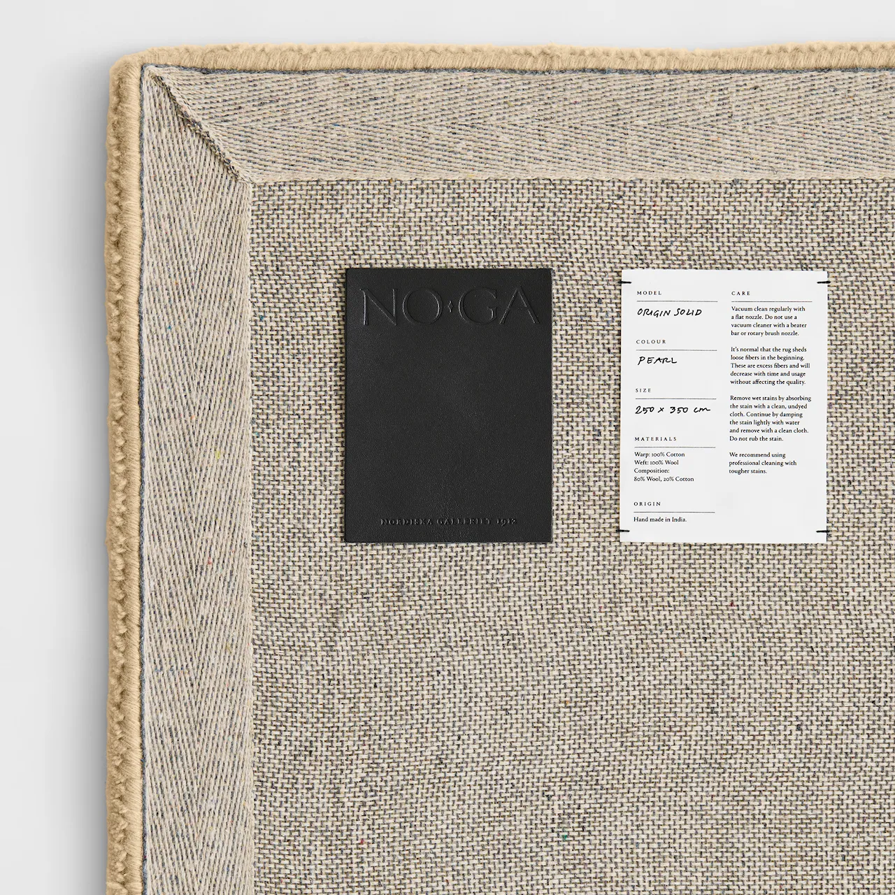 Origin Solid Pearl Wool Rug