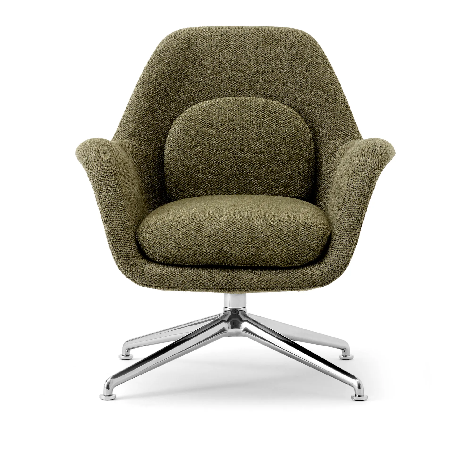 Swoon Petit Swivel Lounge Chair Chrome - 1