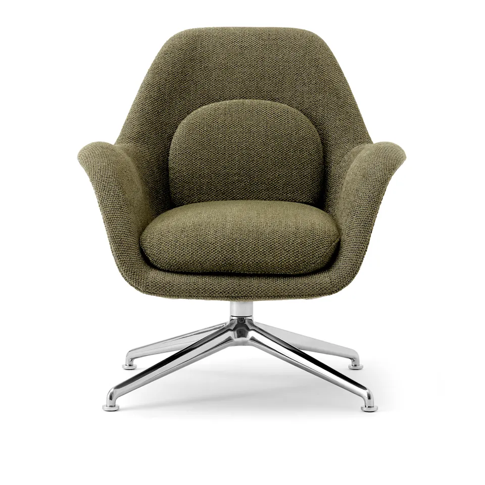 Swoon Petit Swivel Lounge Chair Chrome