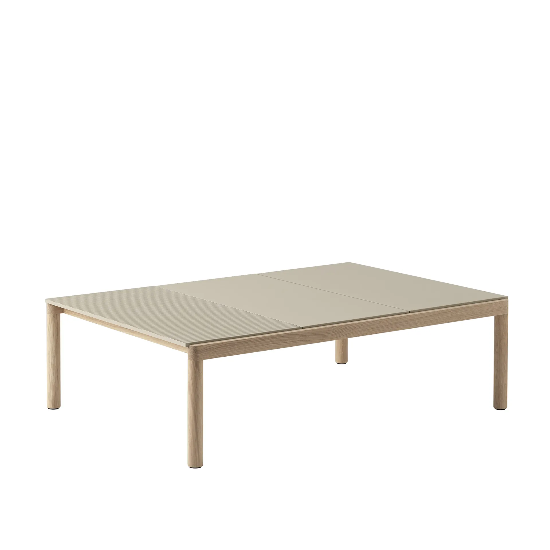 Couple Coffee Table 2 Plain 1 Wavy  120 x 84 x 35 - Muuto - NO GA