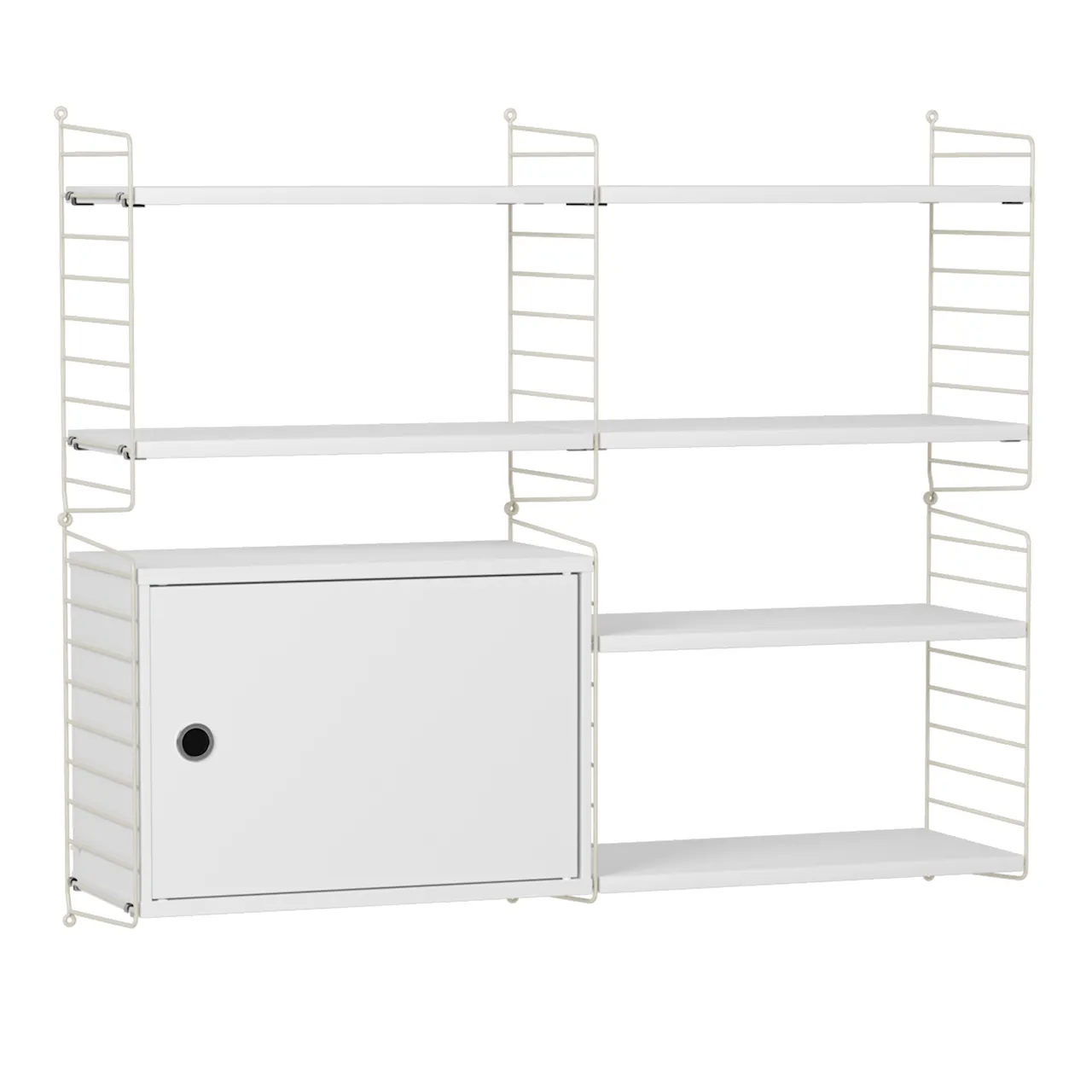 Living room shelving system R beige/white