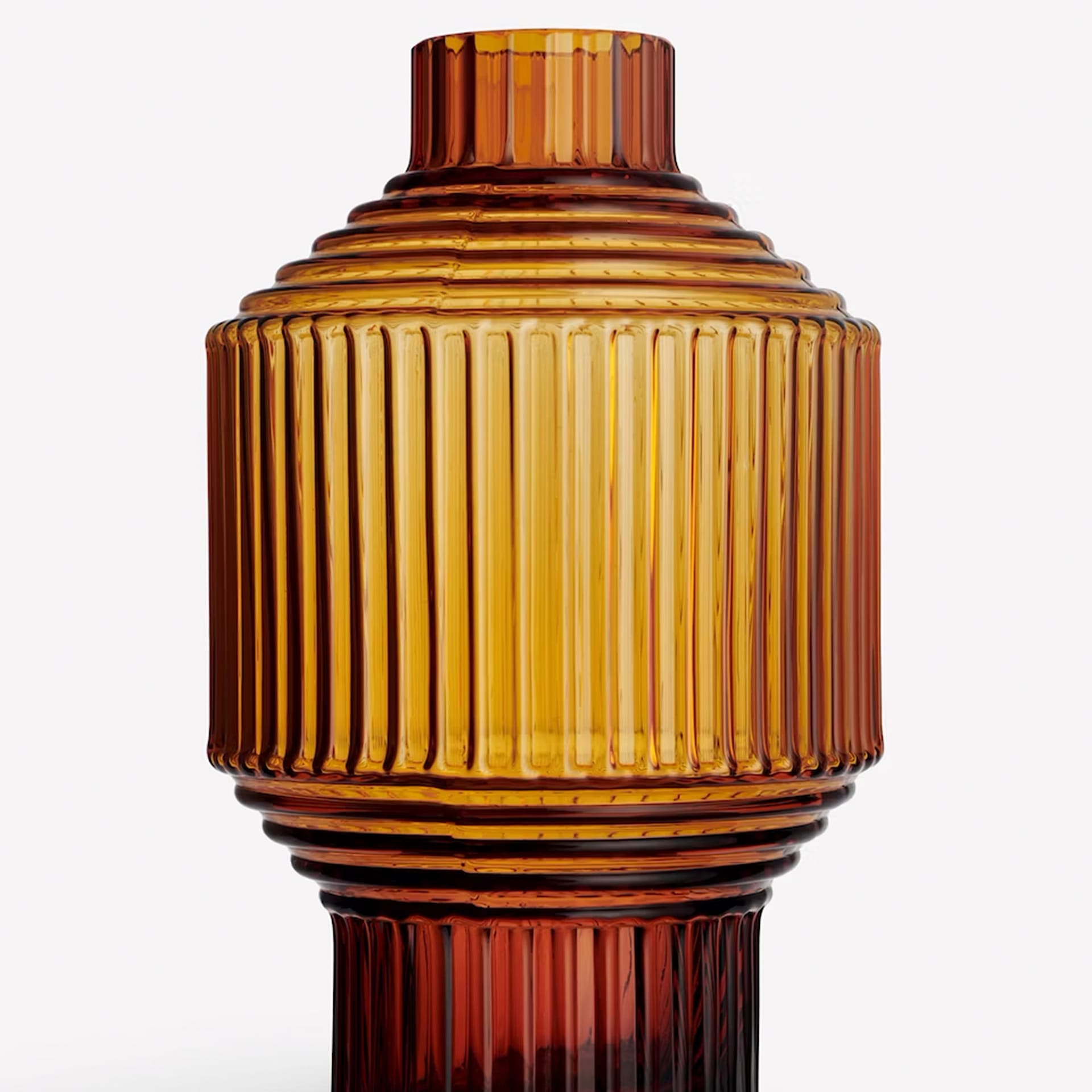 Paviljong Vase 134 mm - Mørk Amber - Kosta Boda - NO GA