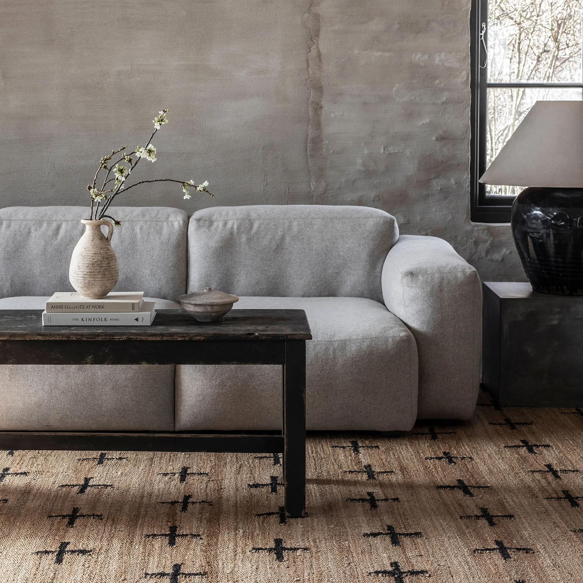 Jute Cross Black jute tapijt - 6