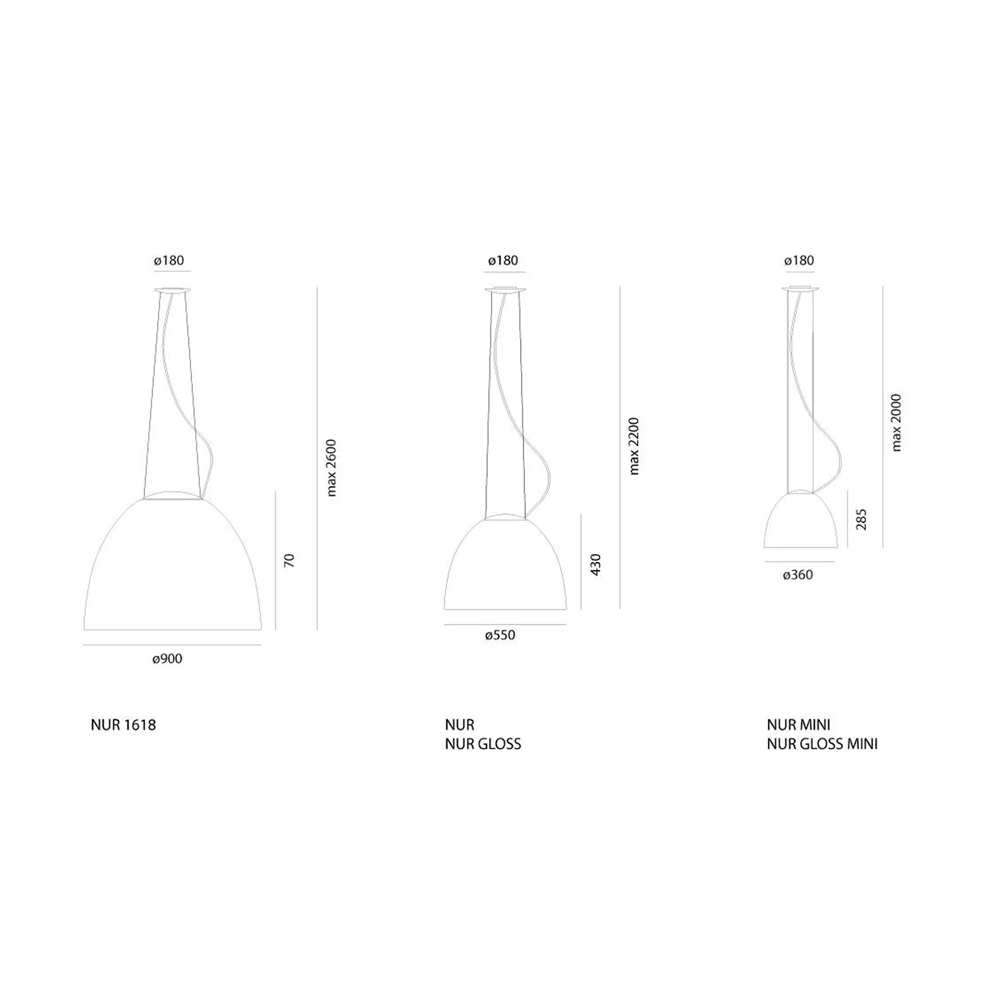 Nur Pendant Lamp - Artemide - NO GA