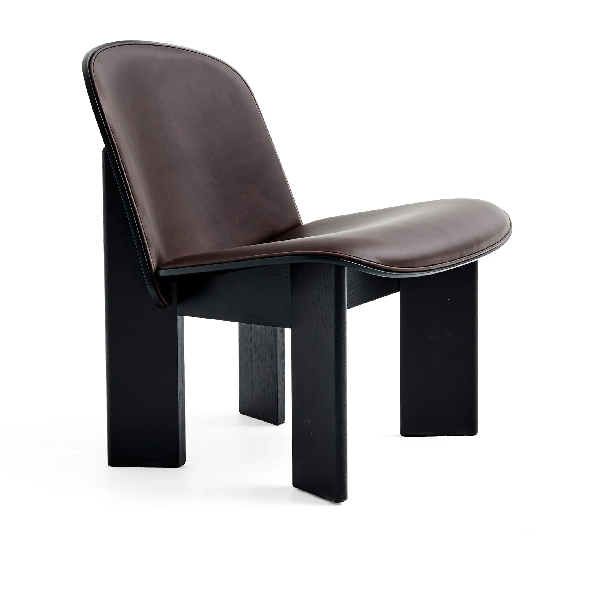 Chisel Lounge Chair Front Upholstery Black Oak - 1