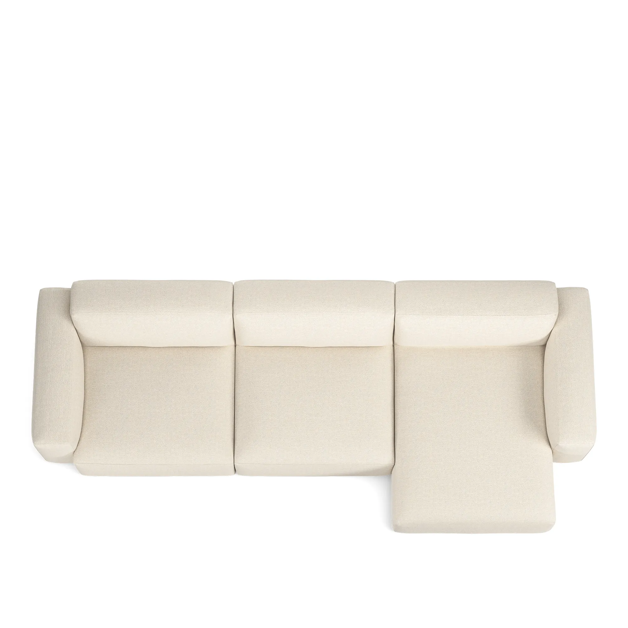 Brick 3-Seater Chaise Lounge Right - 8