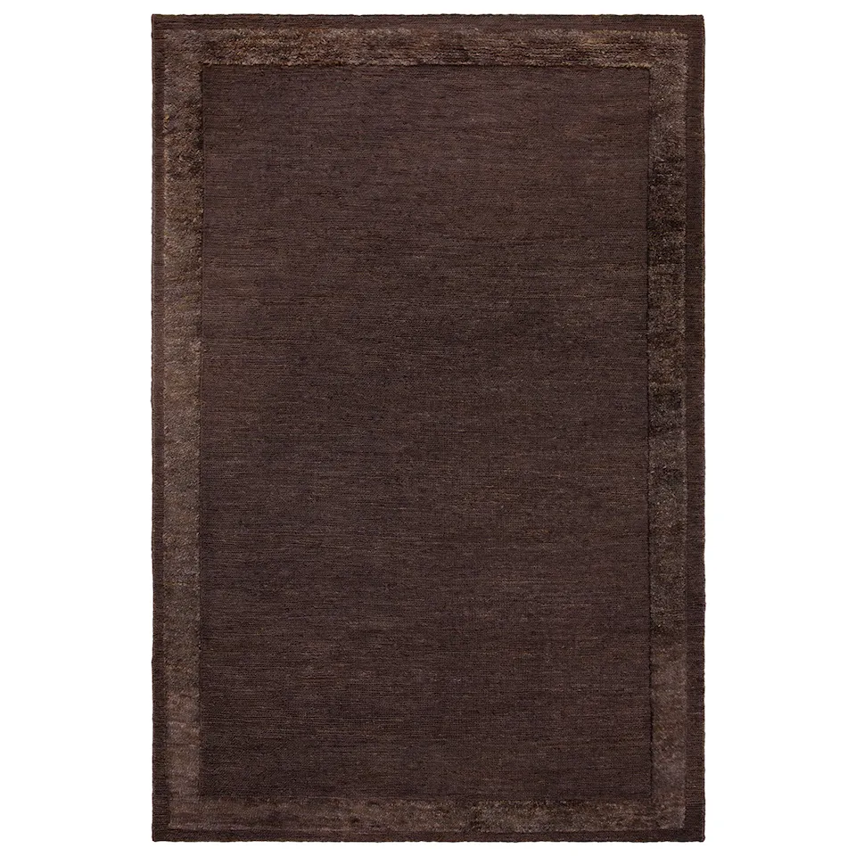 Jute Frame Dark Brown Rug