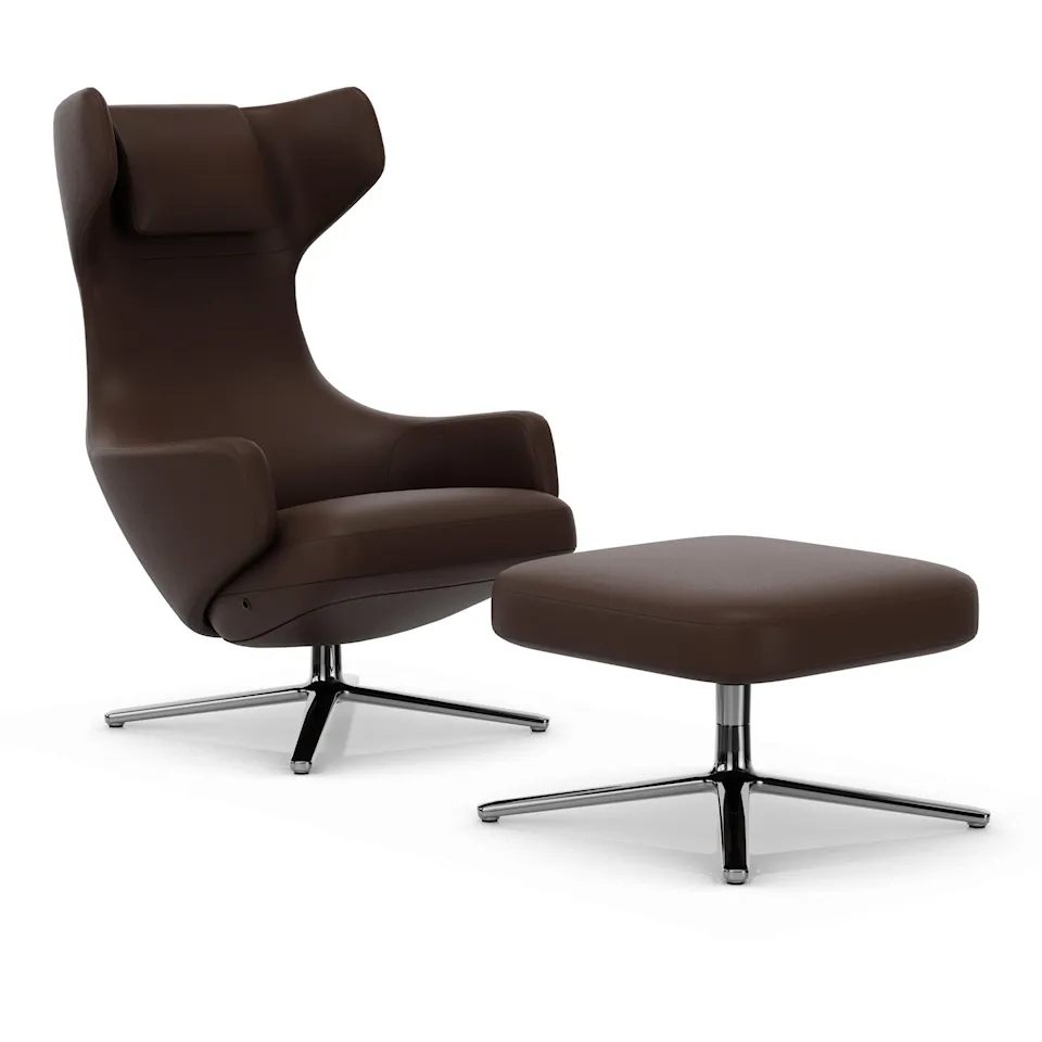 Grand Repos Armchair & Repos Ottoman Polished