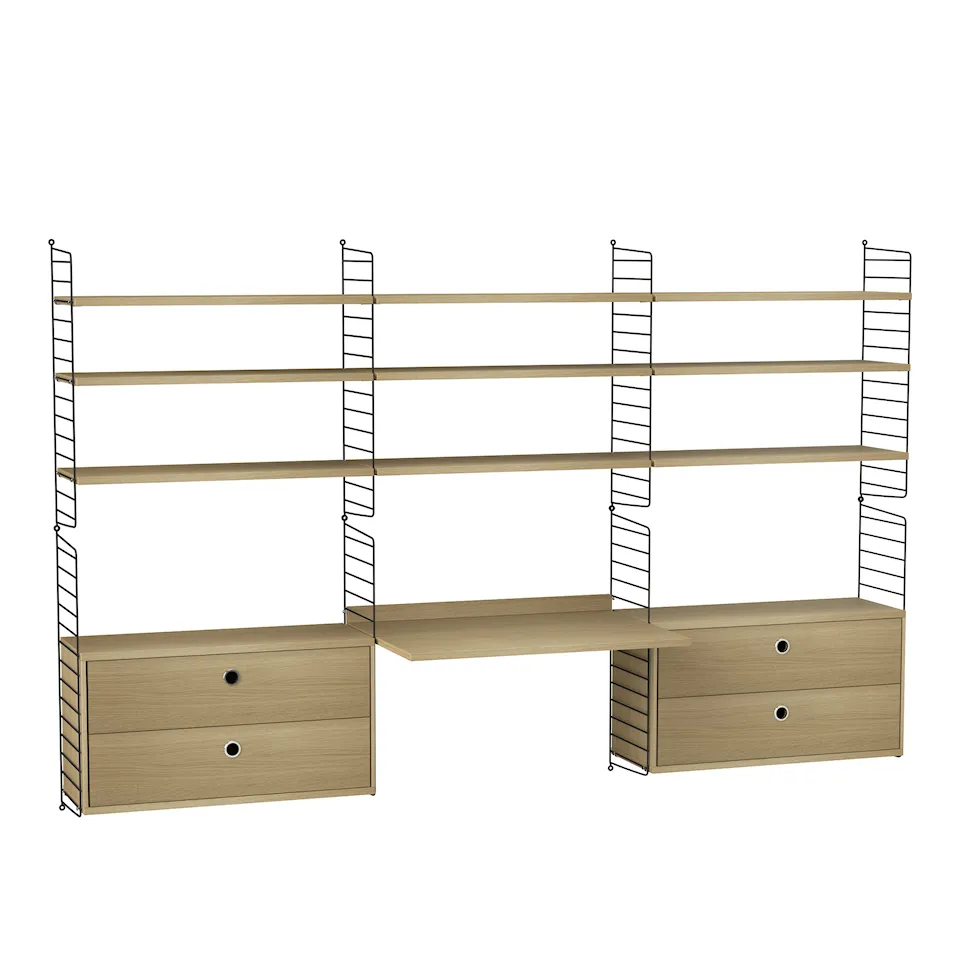 Kontor reolsystem F eg/sort
