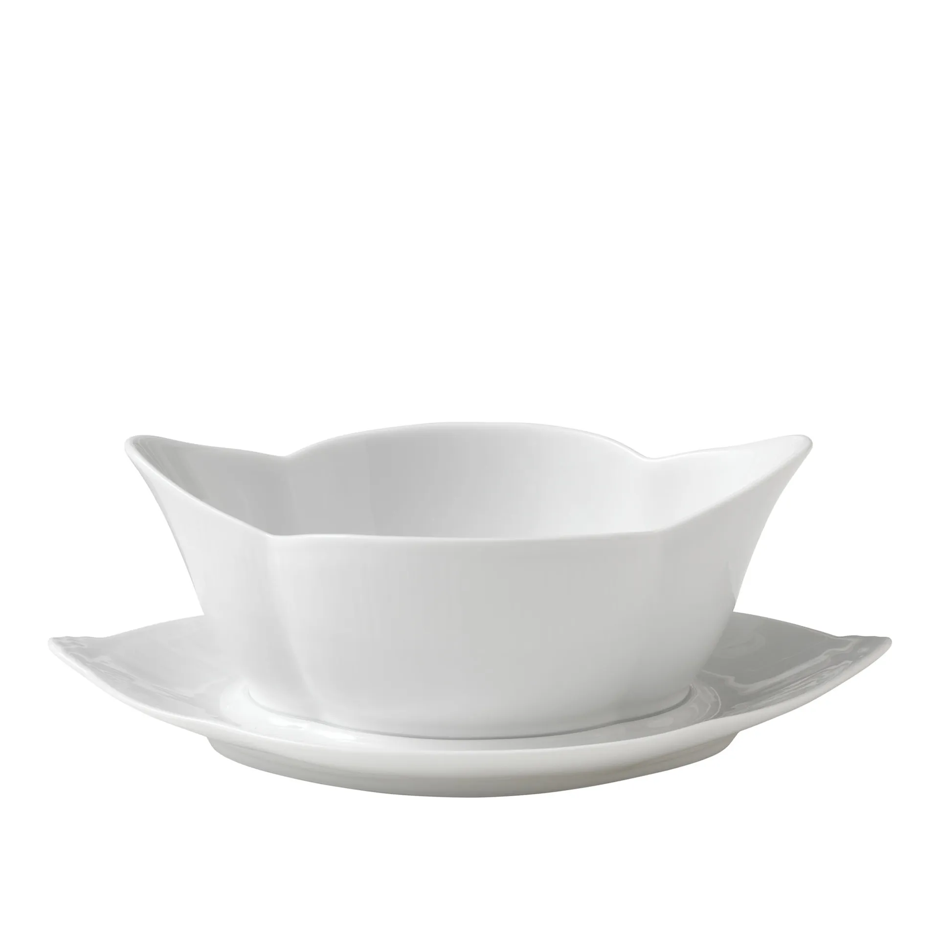 White Fluted Sauce Bowl 55 cl - Royal Copenhagen - NO GA