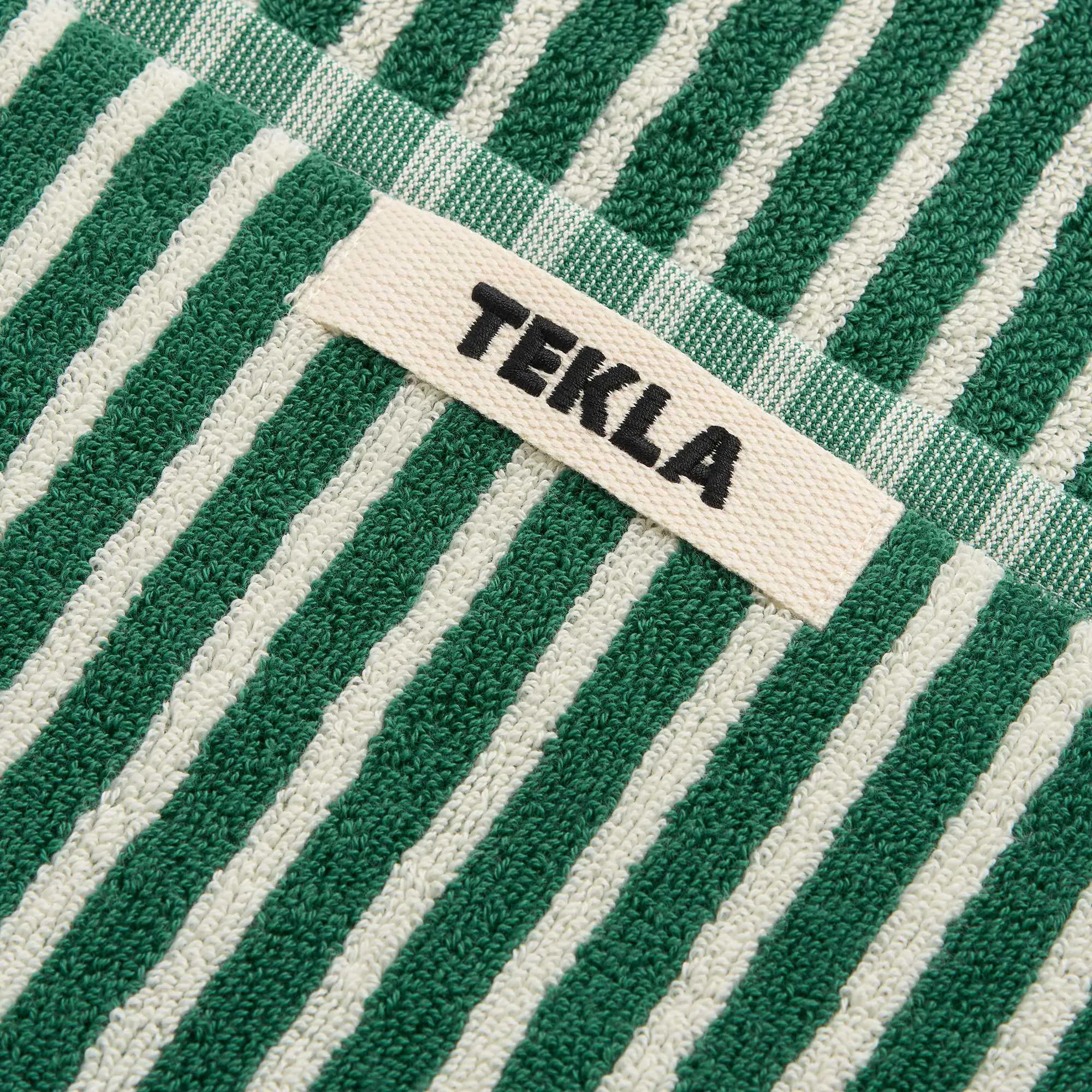 Terry Teal Green Stripes handdoek - 2