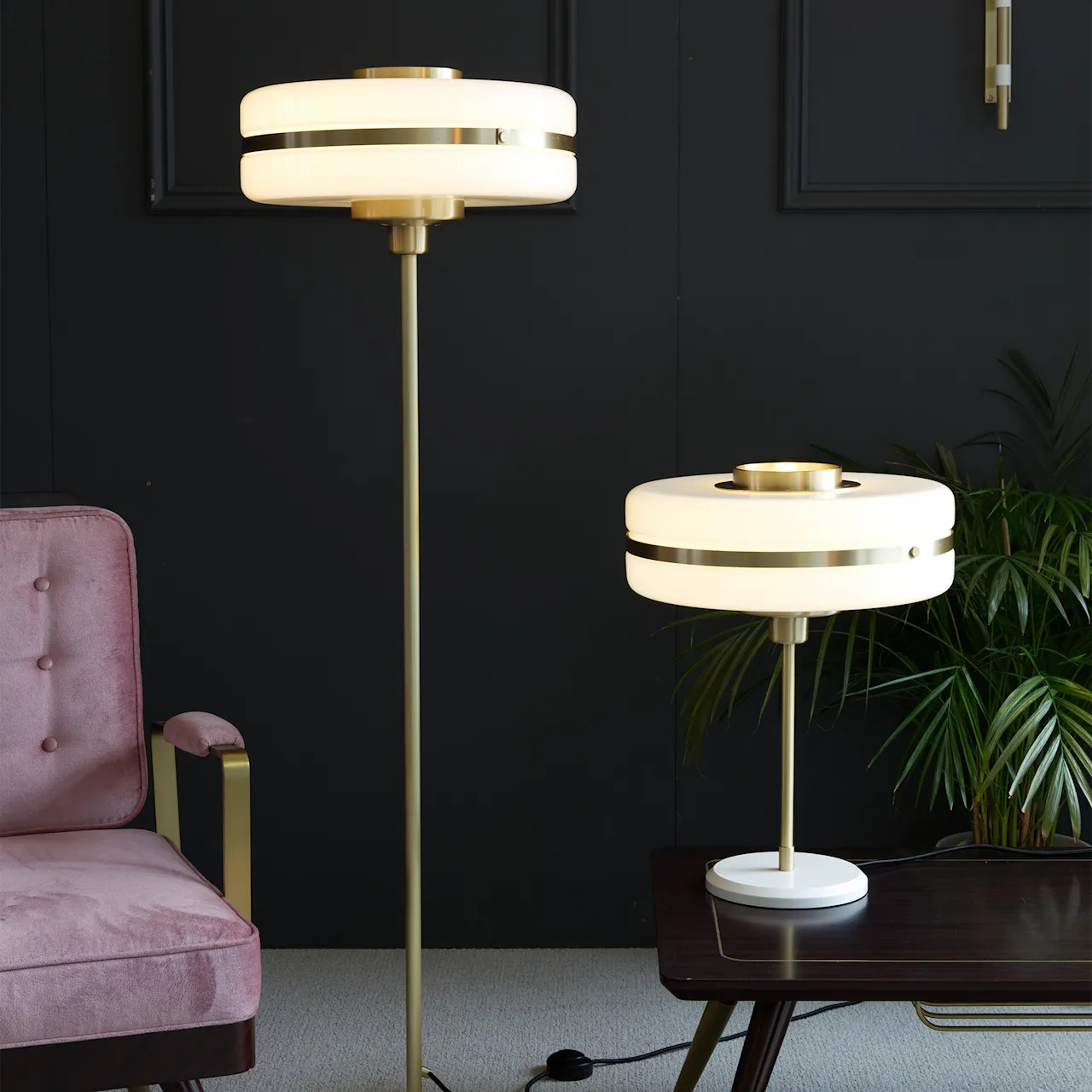 Masina Table Lamp Brass/Opal