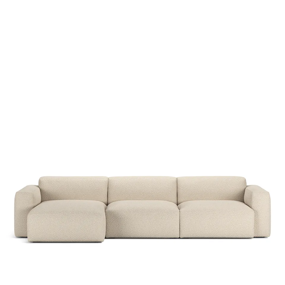 Brick 3-Seater Chaise Lounge Left