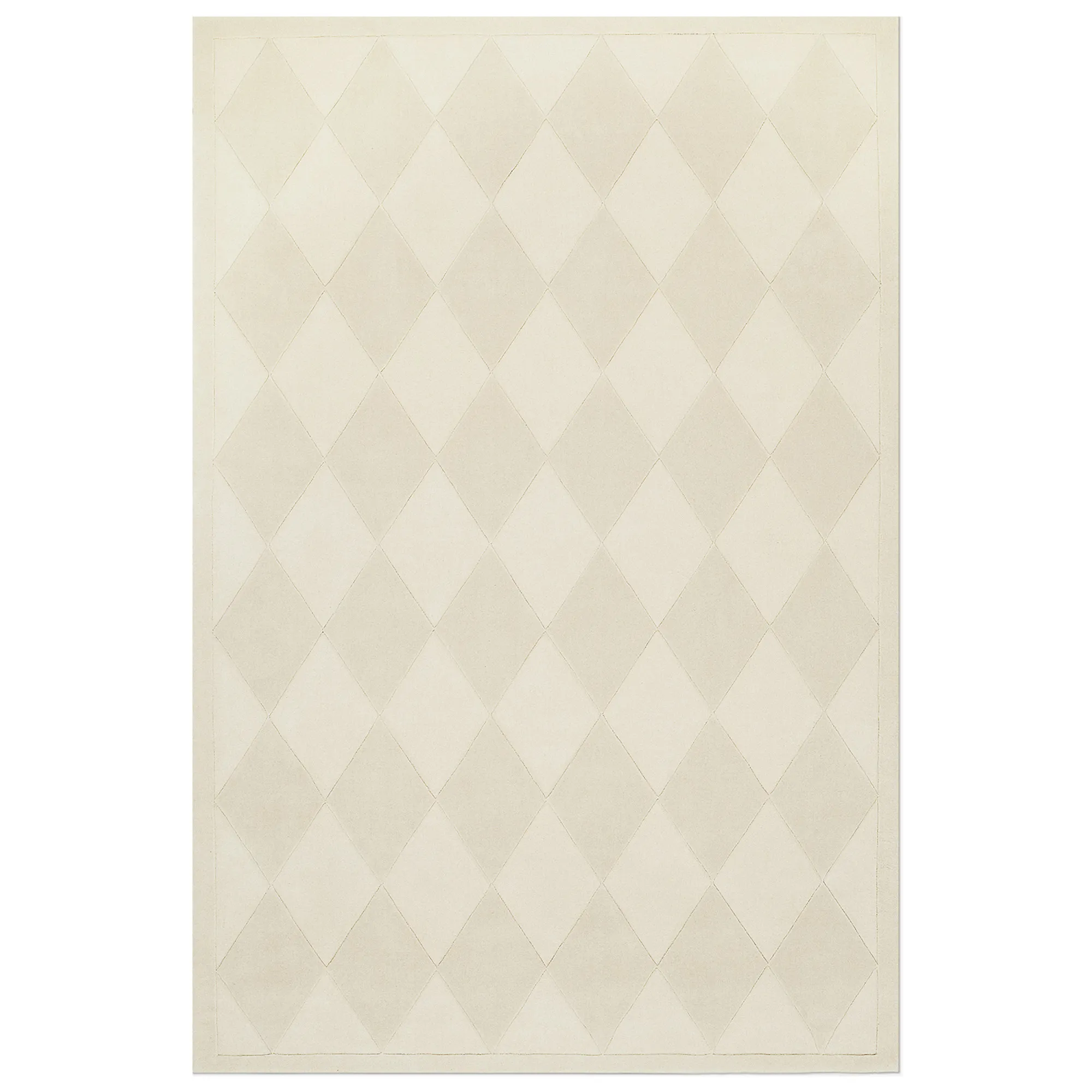Diamond Dusty White wool rug - 1