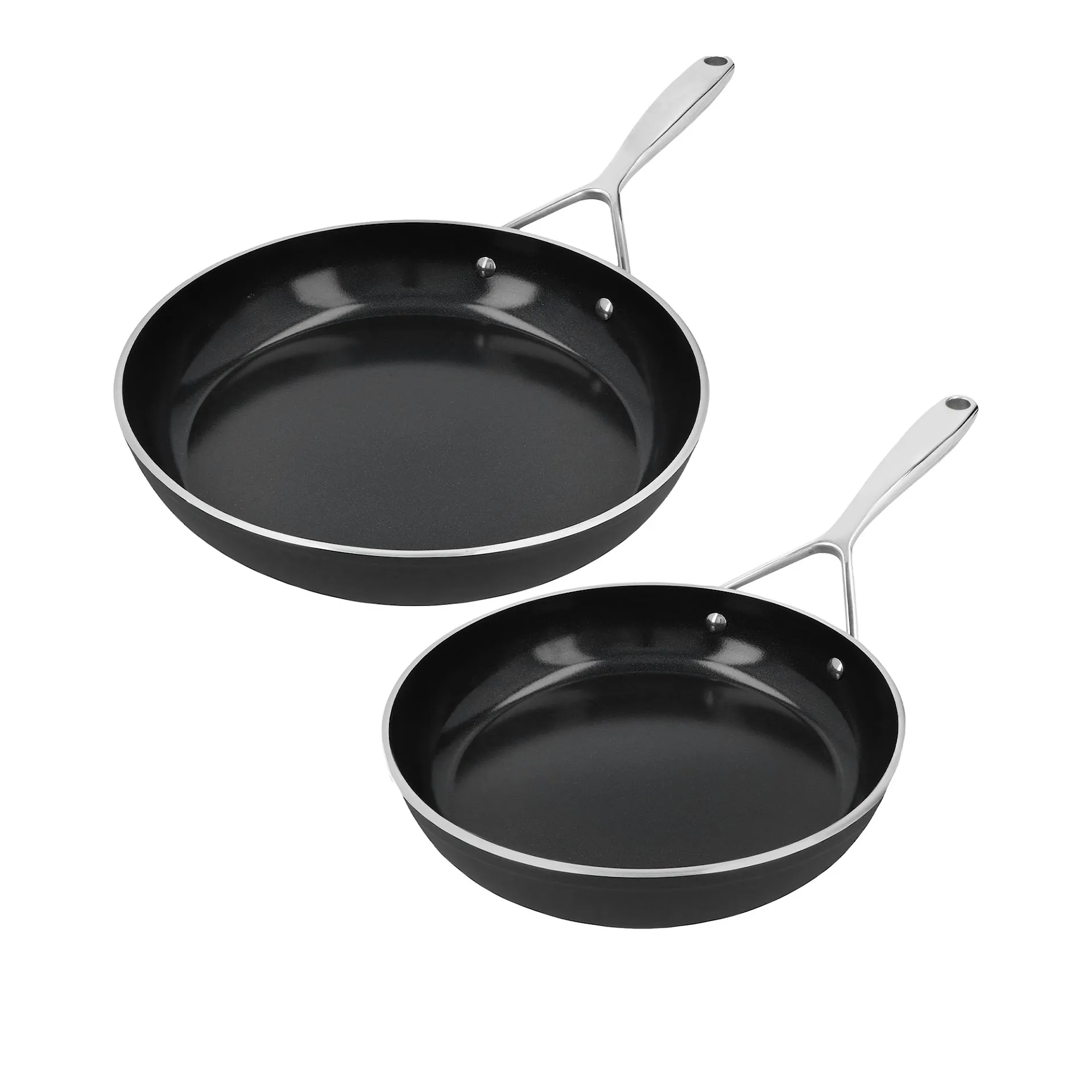 Alu Plus 3 Ceraforce, Set with frying pans Ø - 24 cm &amp; 28 cm - Demeyere - NO GA