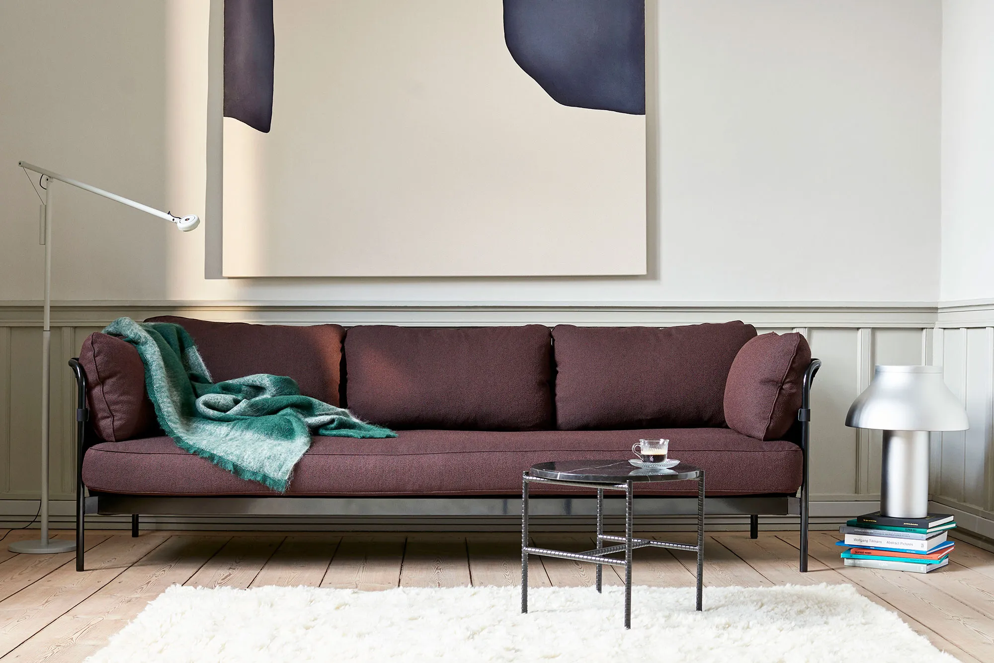 Can 3-personers sofa Chrome/Black - 2