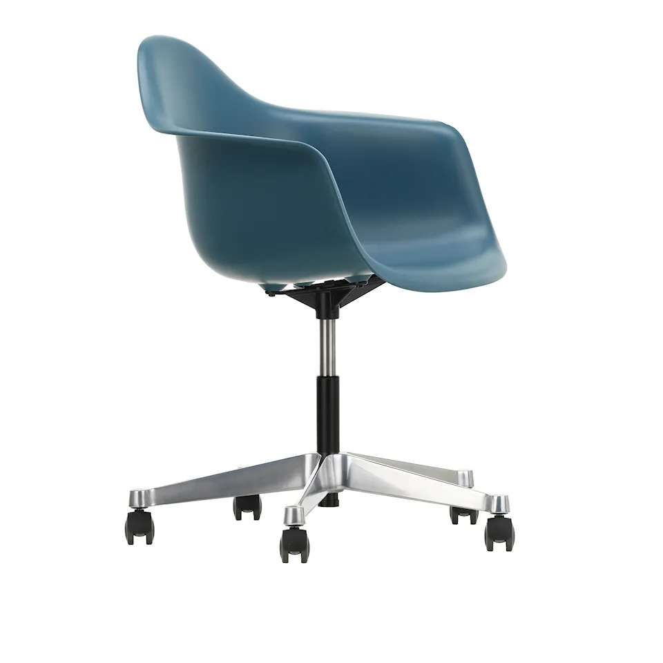Eames RE Plastic Armchair PACC - 83 Sea Blue - Castors Soft