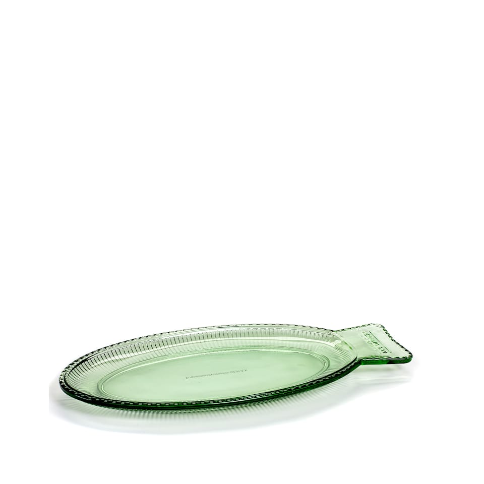 Fish Dish Flat Transparent Green