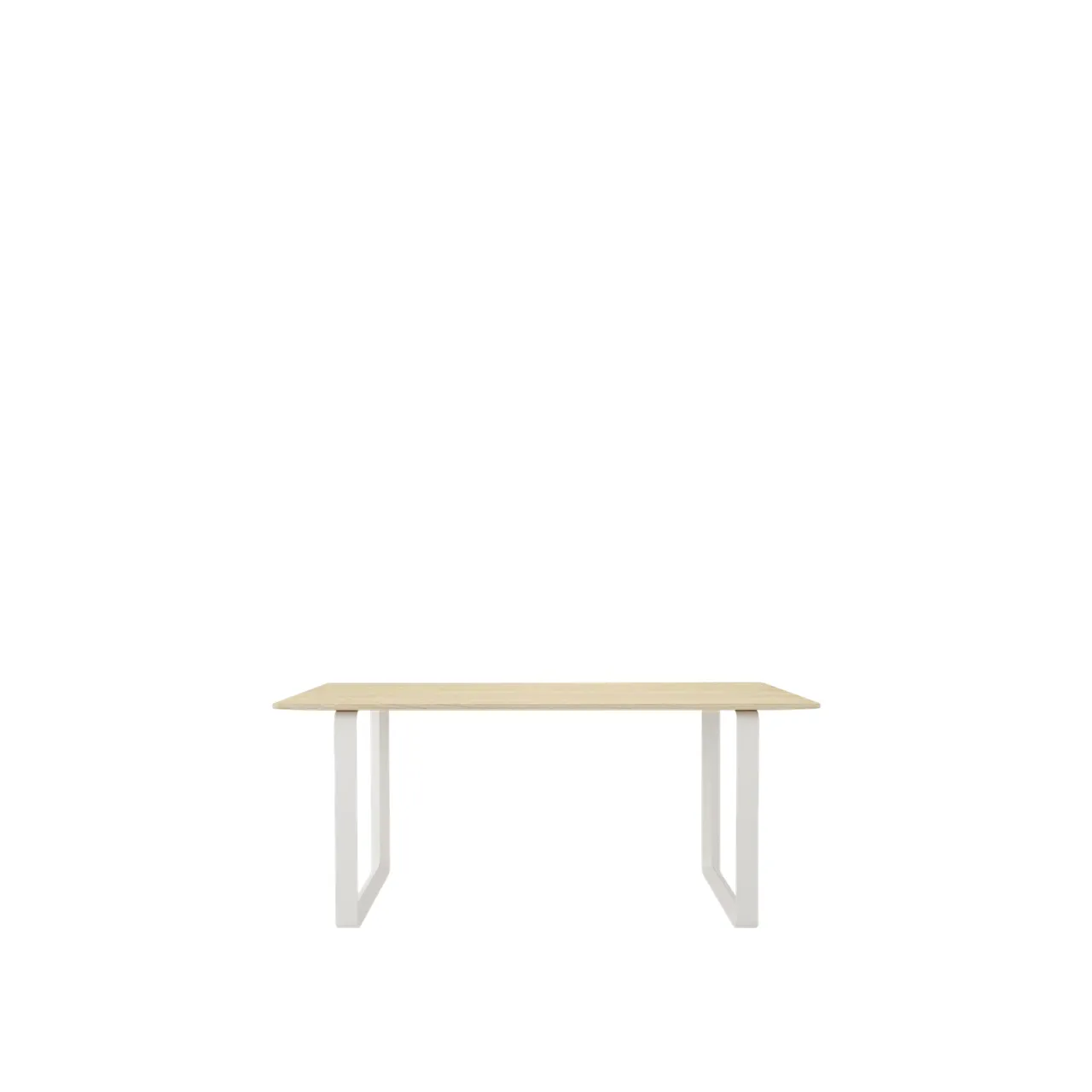 70/70 Table - Small - 170 x 85, Skiva - Vit laminat - Plywoodkant, Underrede - Vit