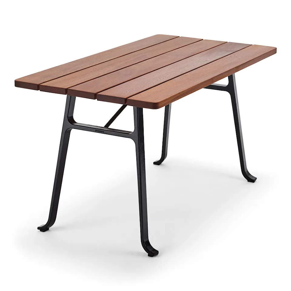 Table Seriff - Oiled Mahogany/Black Lacquered Aluminium