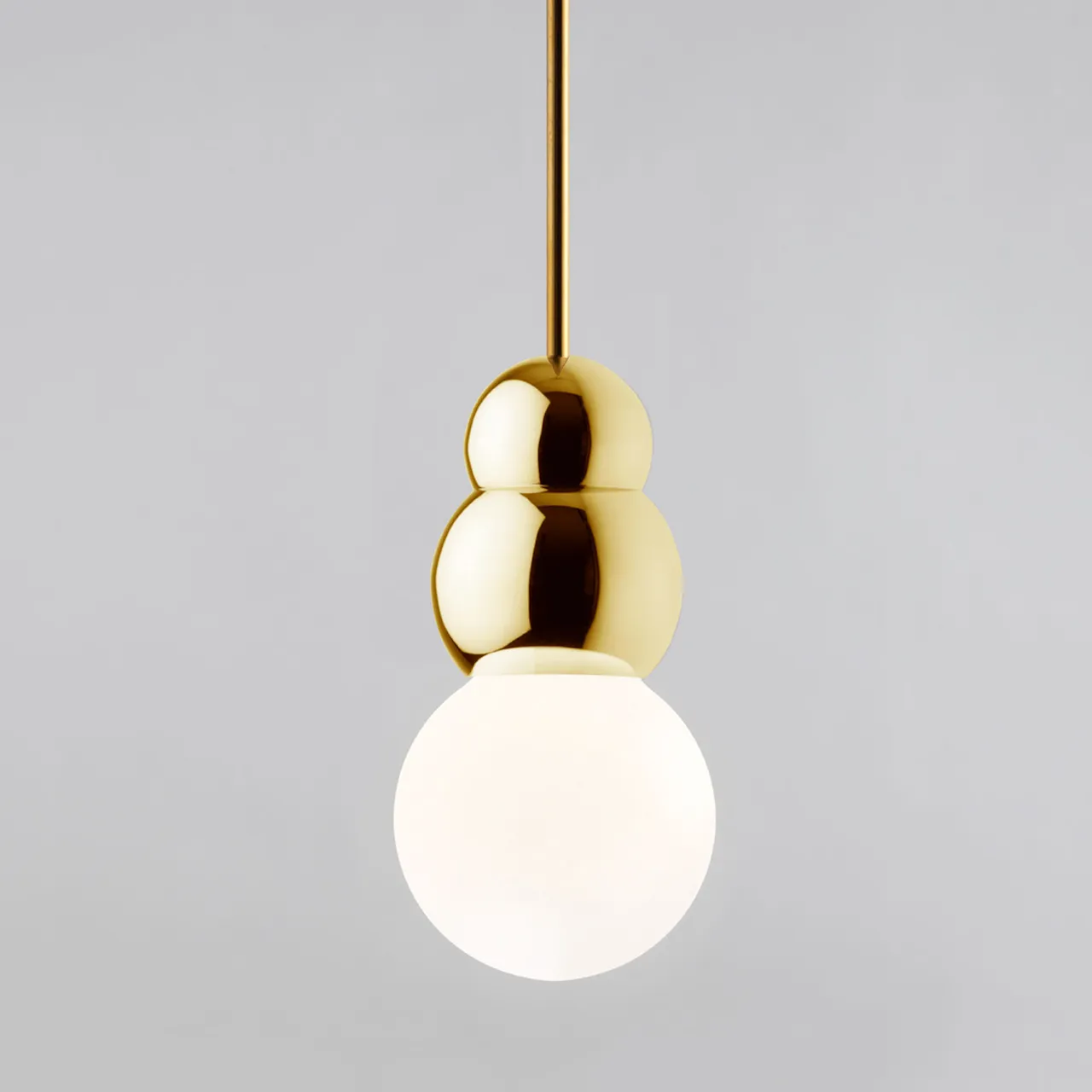 Ball Light Pendant Large Polished Brass