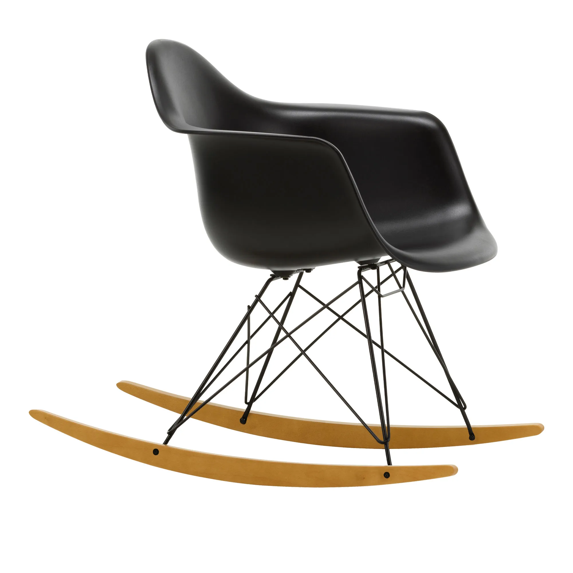 Eames RE Plastic Armchair RAR keinutuoli Basic Dark/Golden Maple - 1