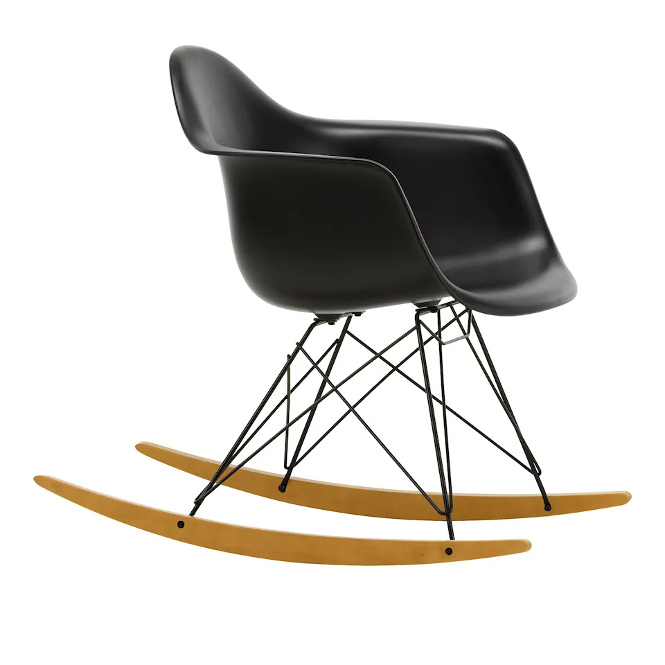Eames RE Plastic Armchair RAR keinutuoli Basic Dark/Golden Maple