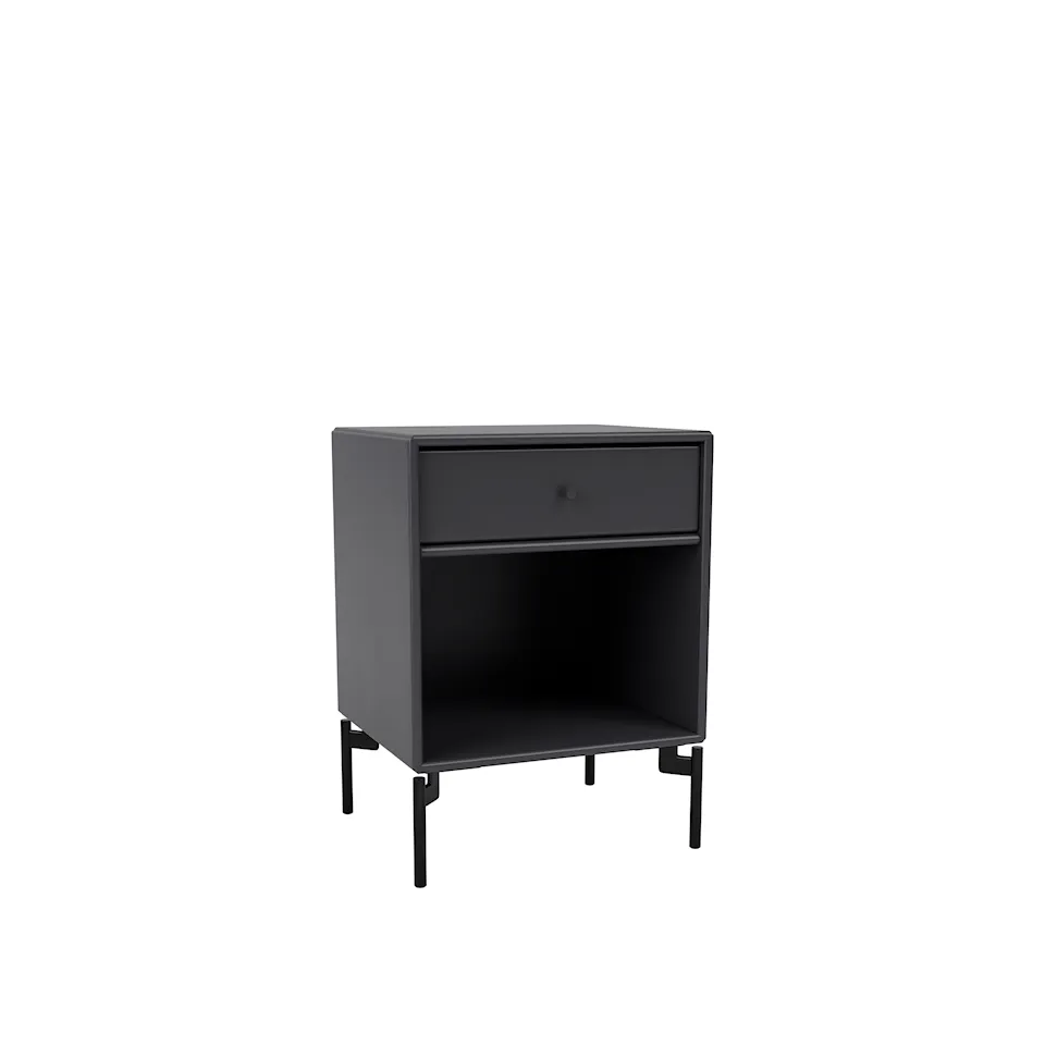 Dream Nightstand - Anthracite / Black Legs