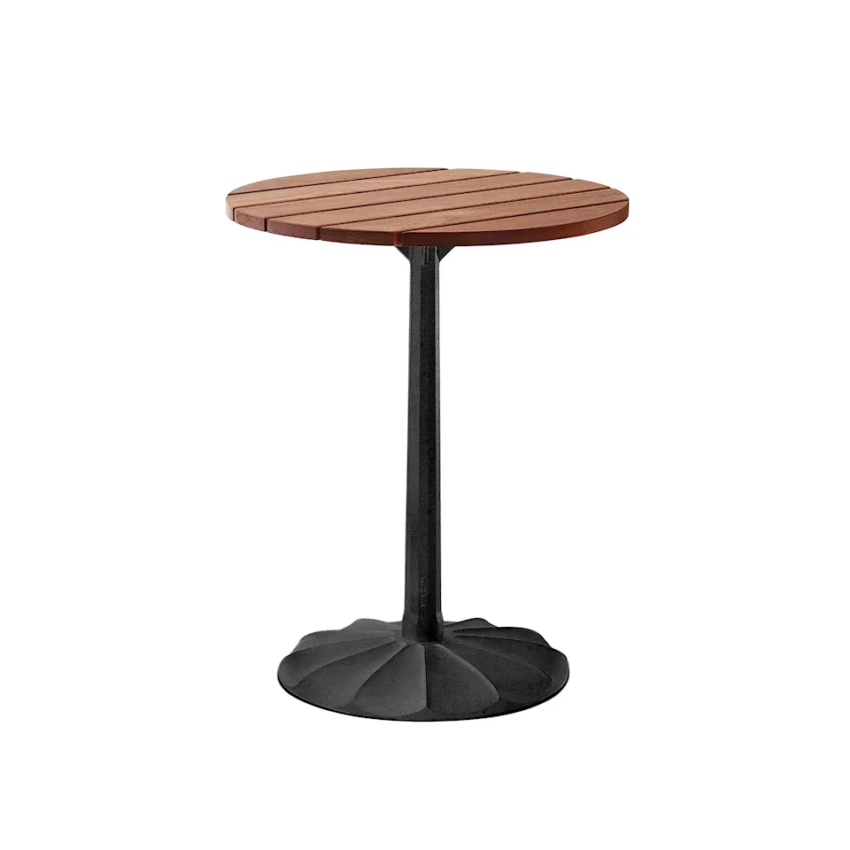 Table Uppsala Ø 60 Oiled Mahogany/Black Lacquered Aluminium