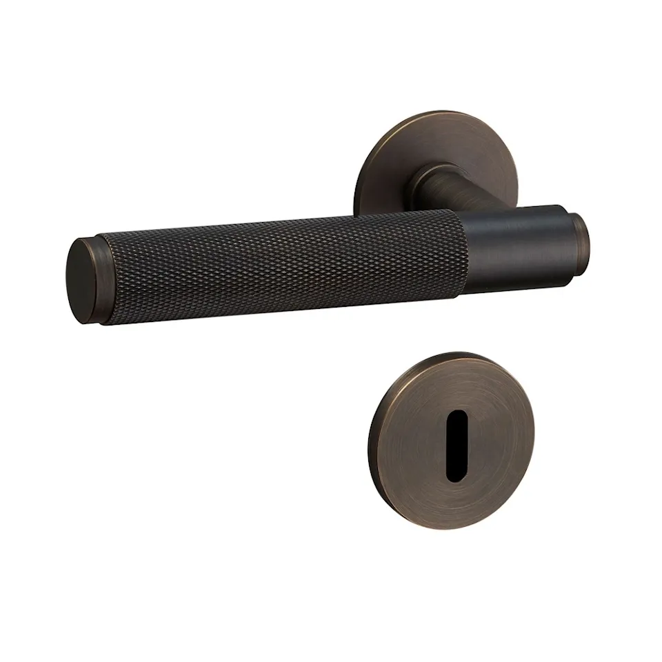 Dørgrebssæt / uden returfjeder / 30 mm / krydsgreb & nøgleskilt