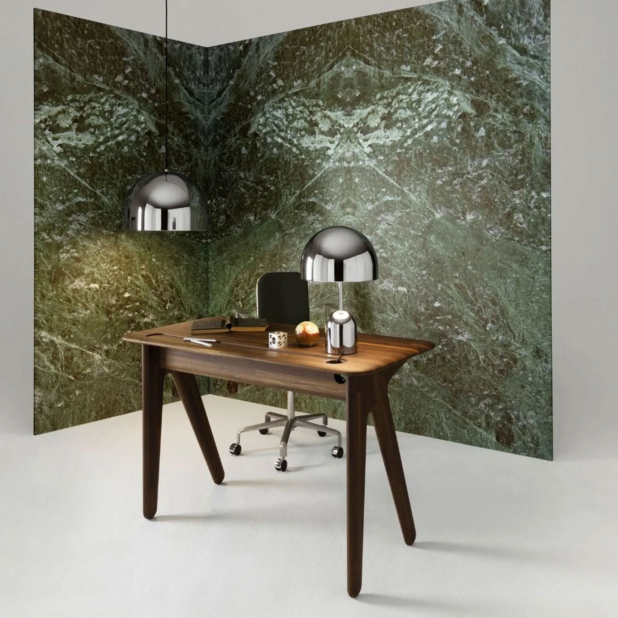 Slab Desk Small Fumed Oak - 3