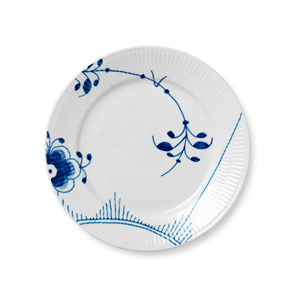 Blue Fluted Mega Plate 22 cm Decoration No. 2